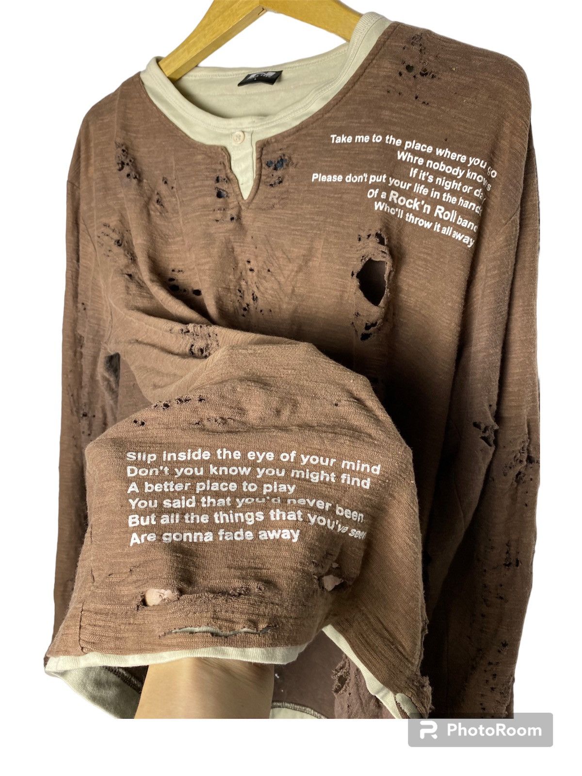 distressed longsleeve grunge style rock & roll nylaus
