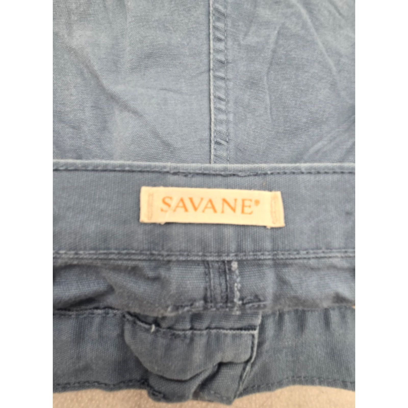 Savane Savane Men Cargo Shorts 42 Blue Elastic Waist Pocket Canvas 100% Cotton Cargo Size US 42 / EU 58 - 6 Thumbnail