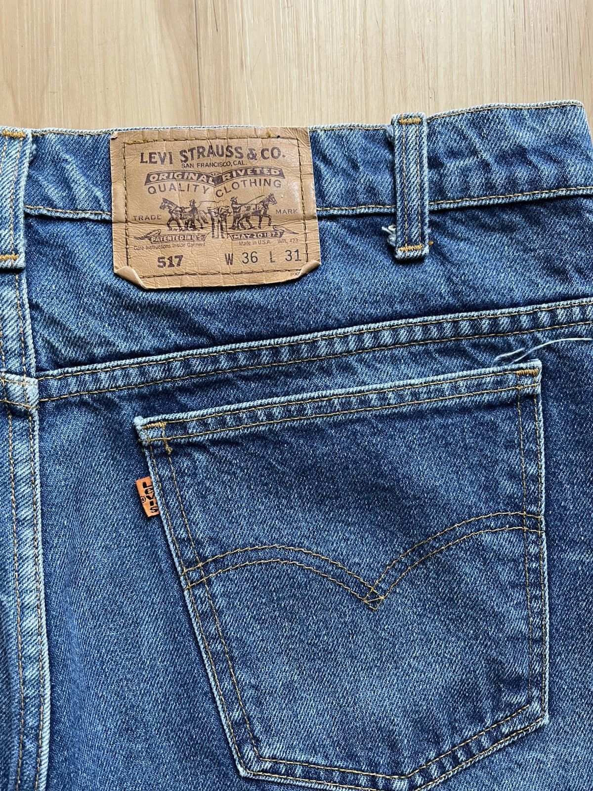 Levi's × Vintage vintage levi’s 517 orange tab bootcut flare jeans denim Size US 34 / EU 50 - 4 Thumbnail