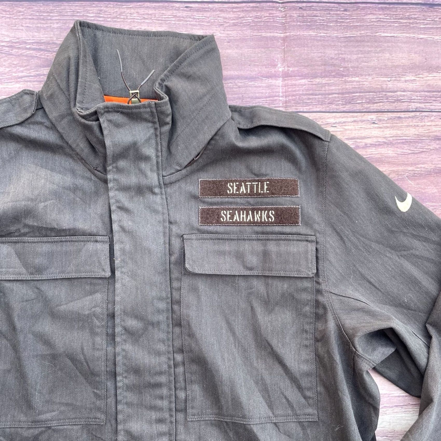 Nike Nike NFL Salute To Service Seattle Seahawks Men’s M Military Jacket AT7721-237 Size US M / EU 48-50 / 2 - 2 Thumbnail