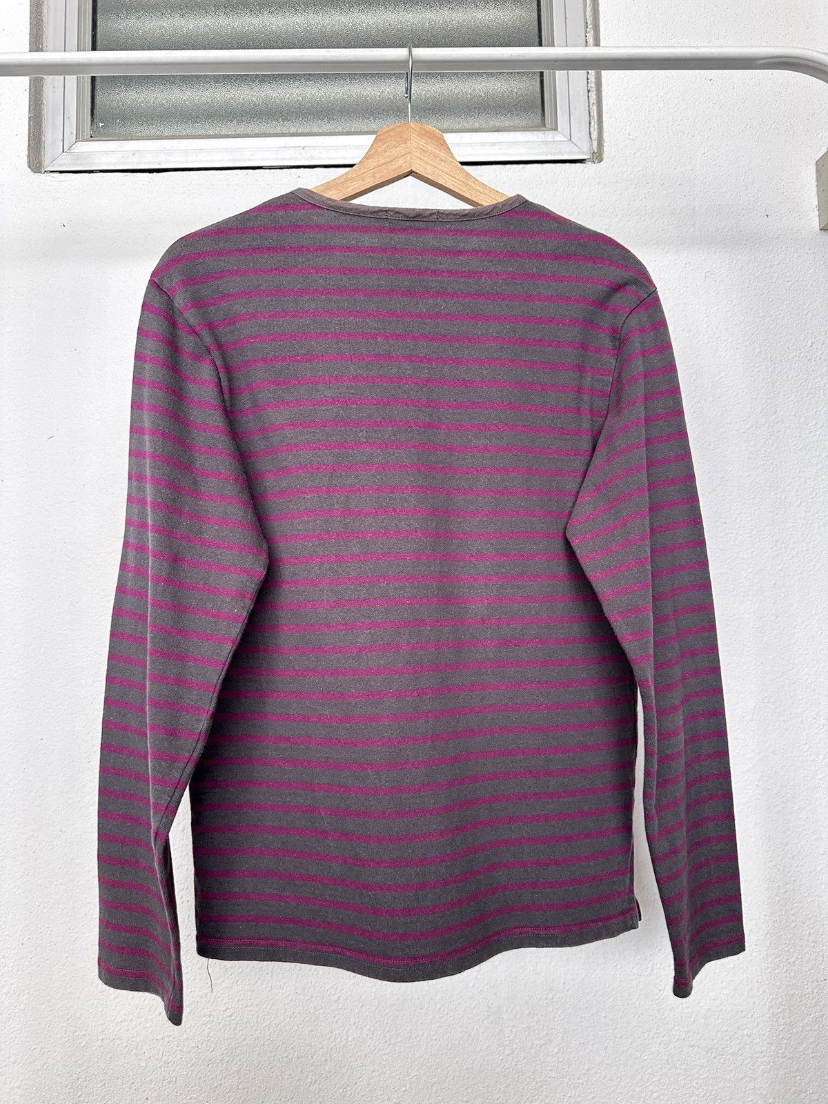 If Six Was Nine 00's Trans Continents - Striped Henley neck long sleeve Size US M / EU 48-50 / 2 - 8 Thumbnail