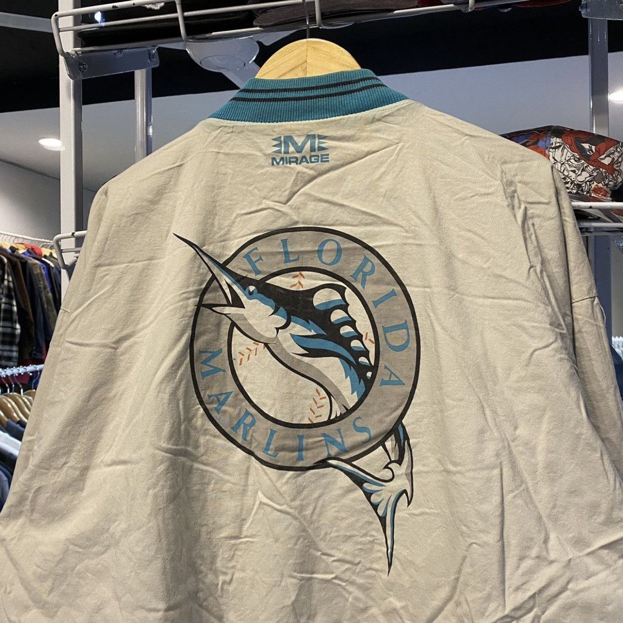 MLB × Mirage × Vintage VINTAGE Miami Marlins Mirage Reversible jacket size XXL Size US XXL / EU 58 / 5 - 16 Thumbnail