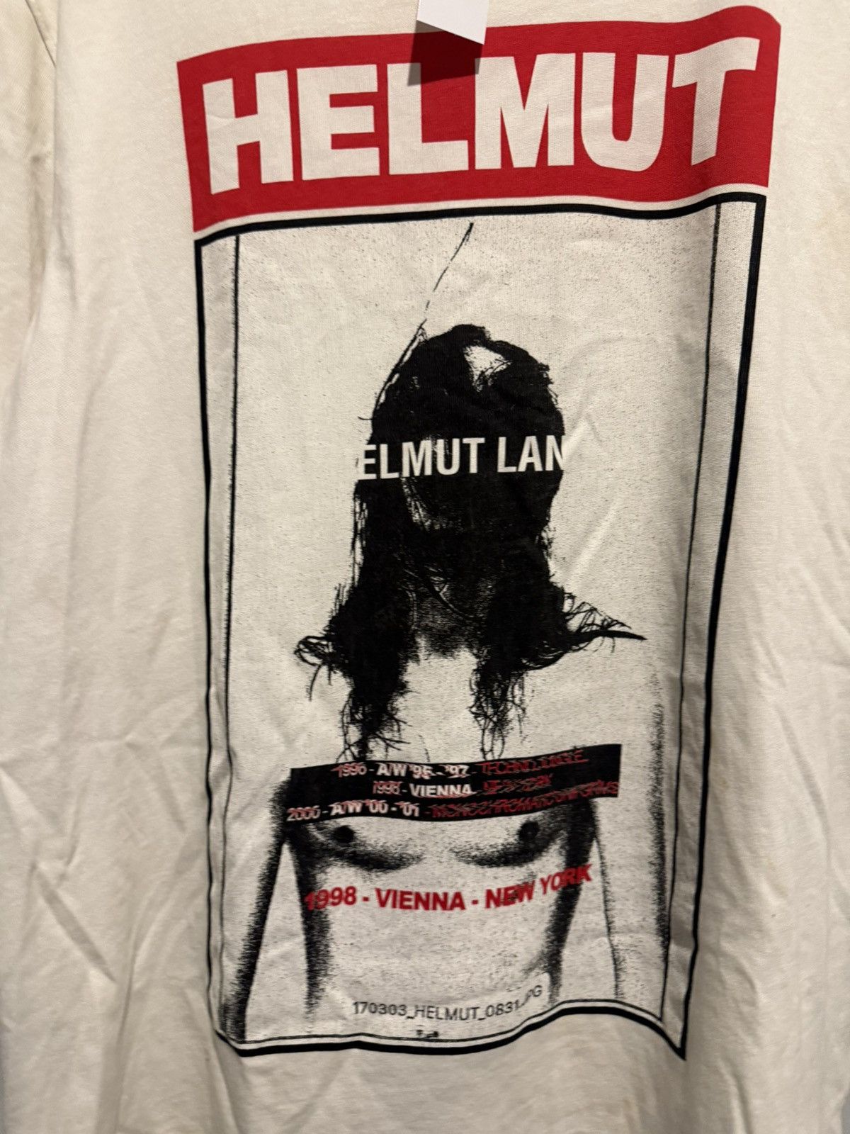 Helmut Lang Helmut Lang White Hans Tall Tee Size US M / EU 48-50 / 2 - 4 Thumbnail