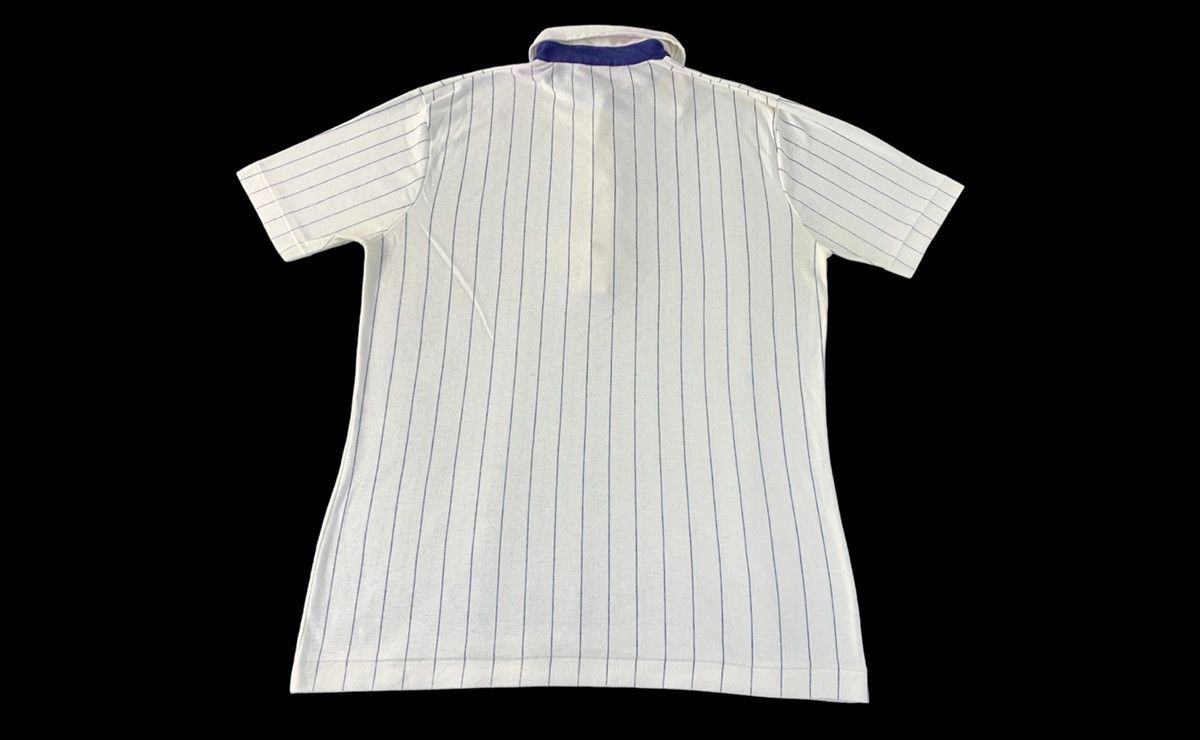 Vintage 90s Japanese Brand Striped Design Polo Tee Blue Button Size US M / EU 48-50 / 2 - 6 Thumbnail