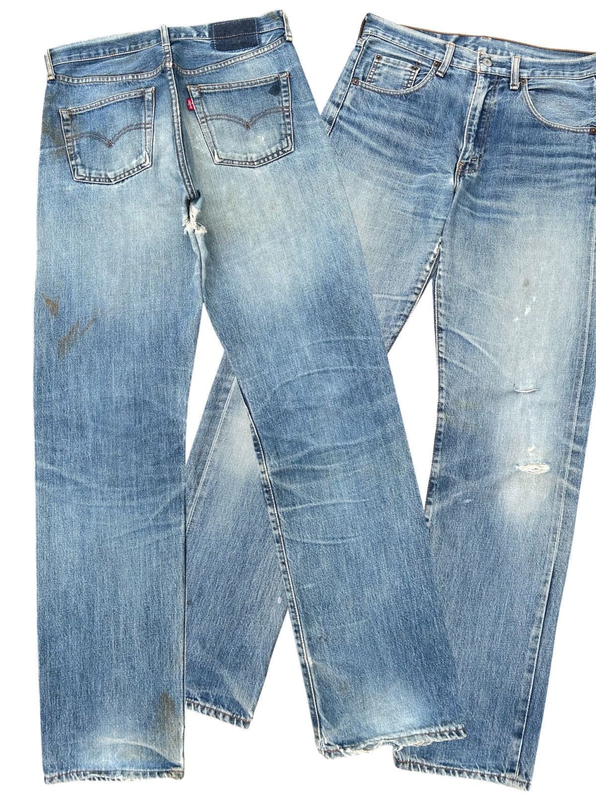Kapital Vintage Levis Big E Selvedge Thrashed Denim Jeans Size US 32 / EU 48 - 1 Thumbnail