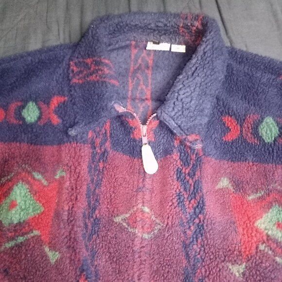 Woolrich Woolen Mills Vintage Woolrich Southwest Aztec Zipper Fleece Jacket Size US XXL / EU 58 / 5 - 1 Thumbnail