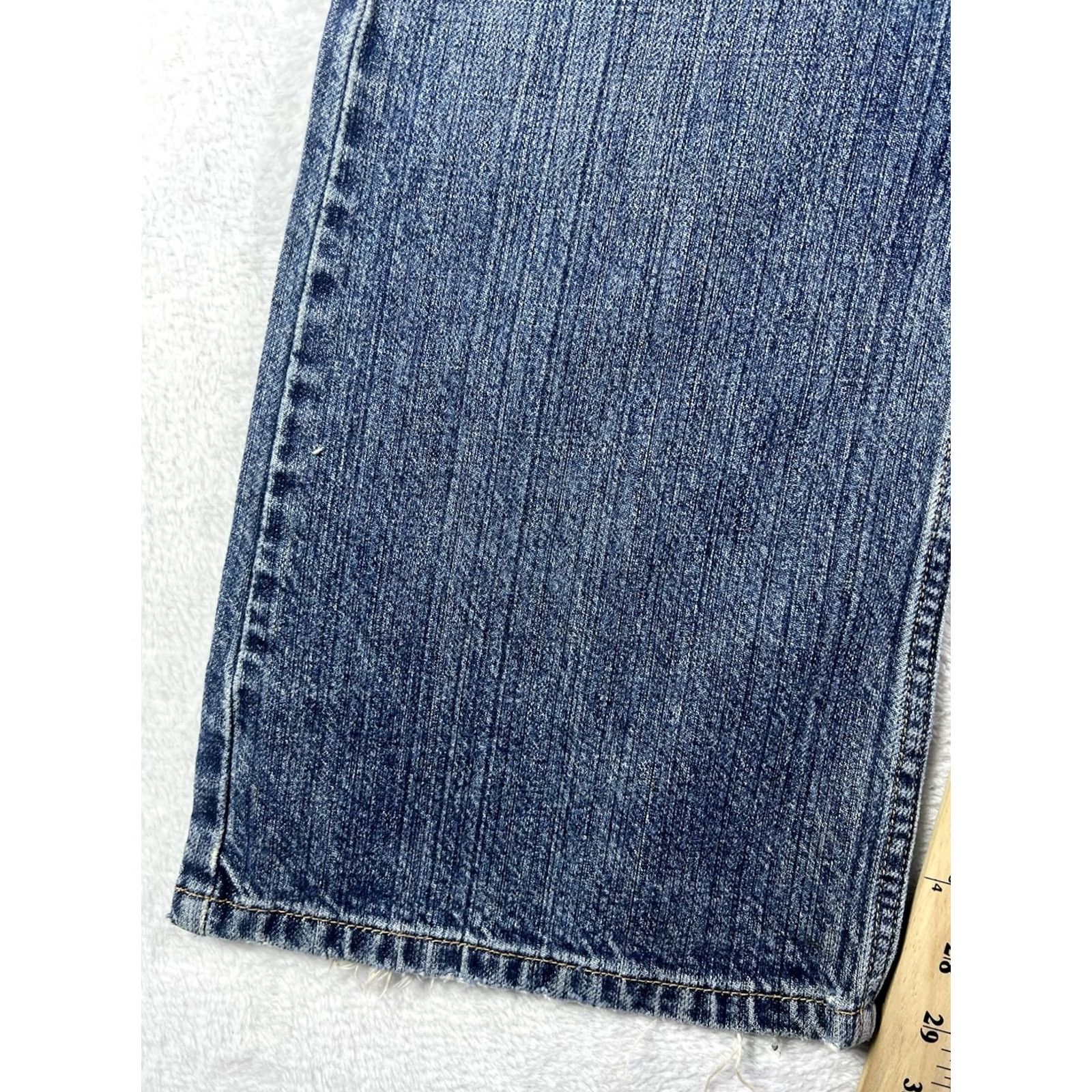 Levi's VINTAGE Levi's 527 Jeans Mens Regular Bootcut 33x30 Blue Denim Distressed Cowboy 90s USA Mens Size US 33 - 4 Thumbnail