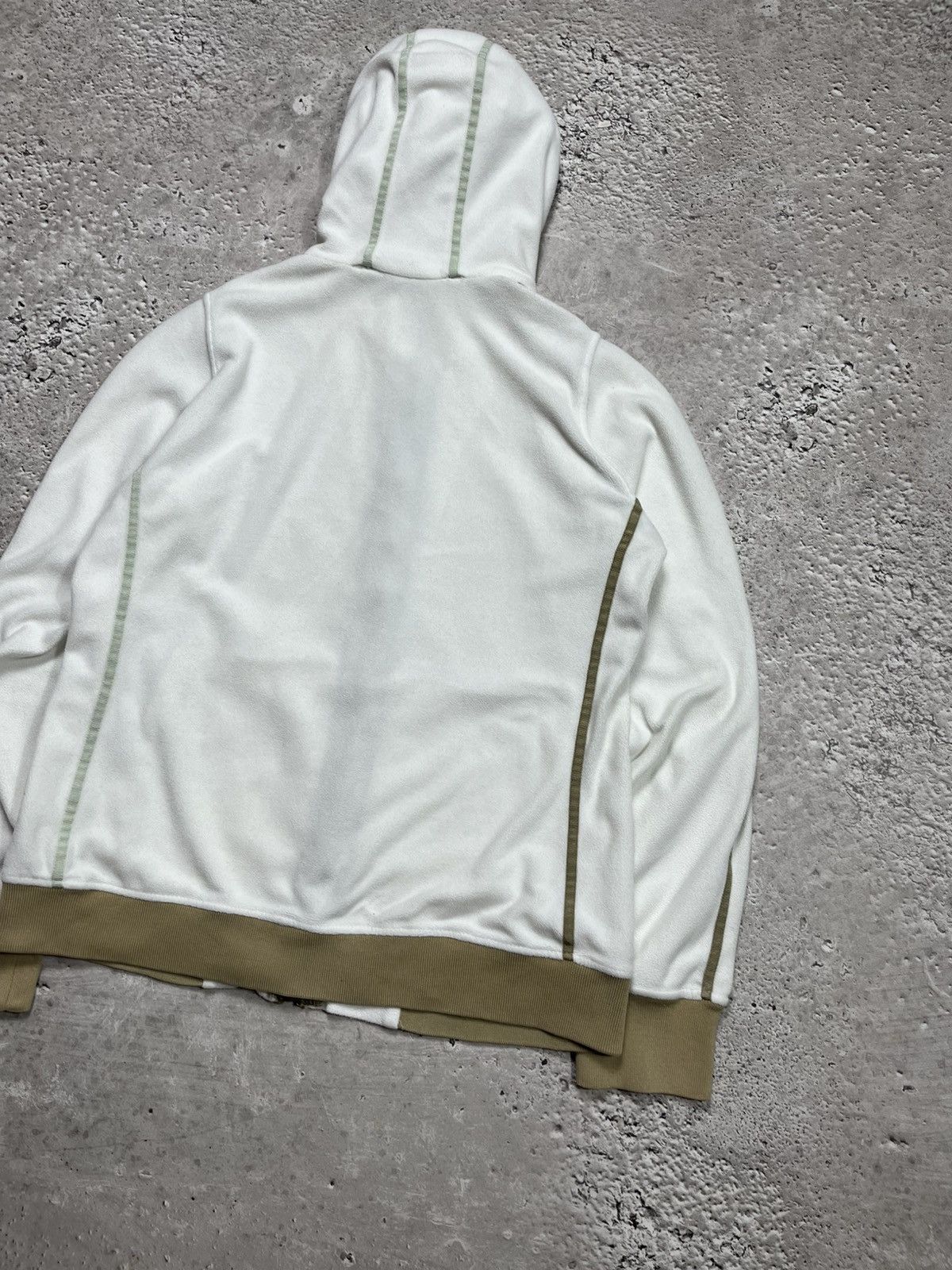 Frauenschuh Frauenschuh White Zip-Up Hoodie with Beige Trim Size S / US 4 / IT 40 - 12 Thumbnail