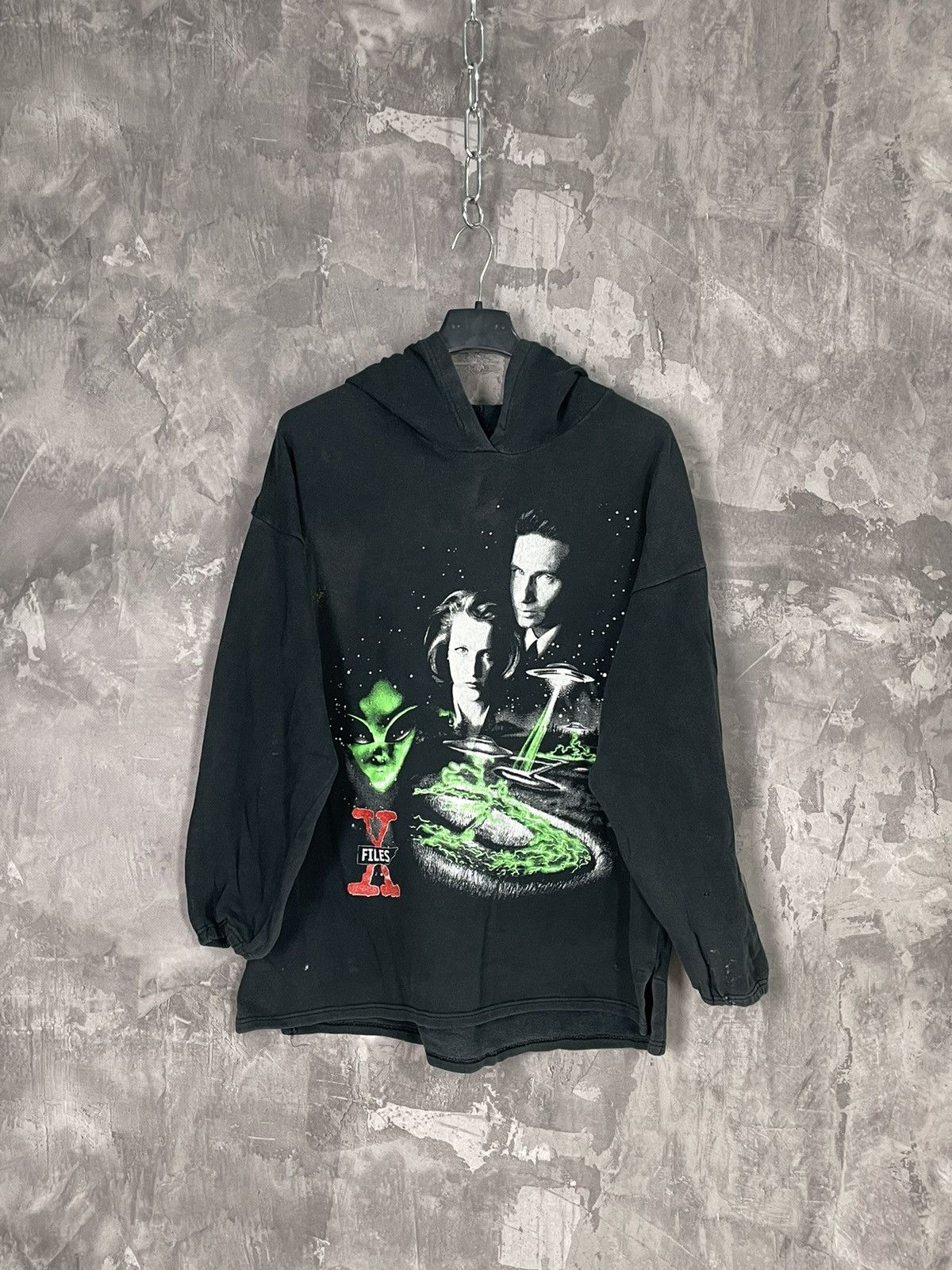 Vintage Vintage The X Files Faded Distressed Graphic 90s Hoodie Size US M / EU 48-50 / 2 - 1 Thumbnail