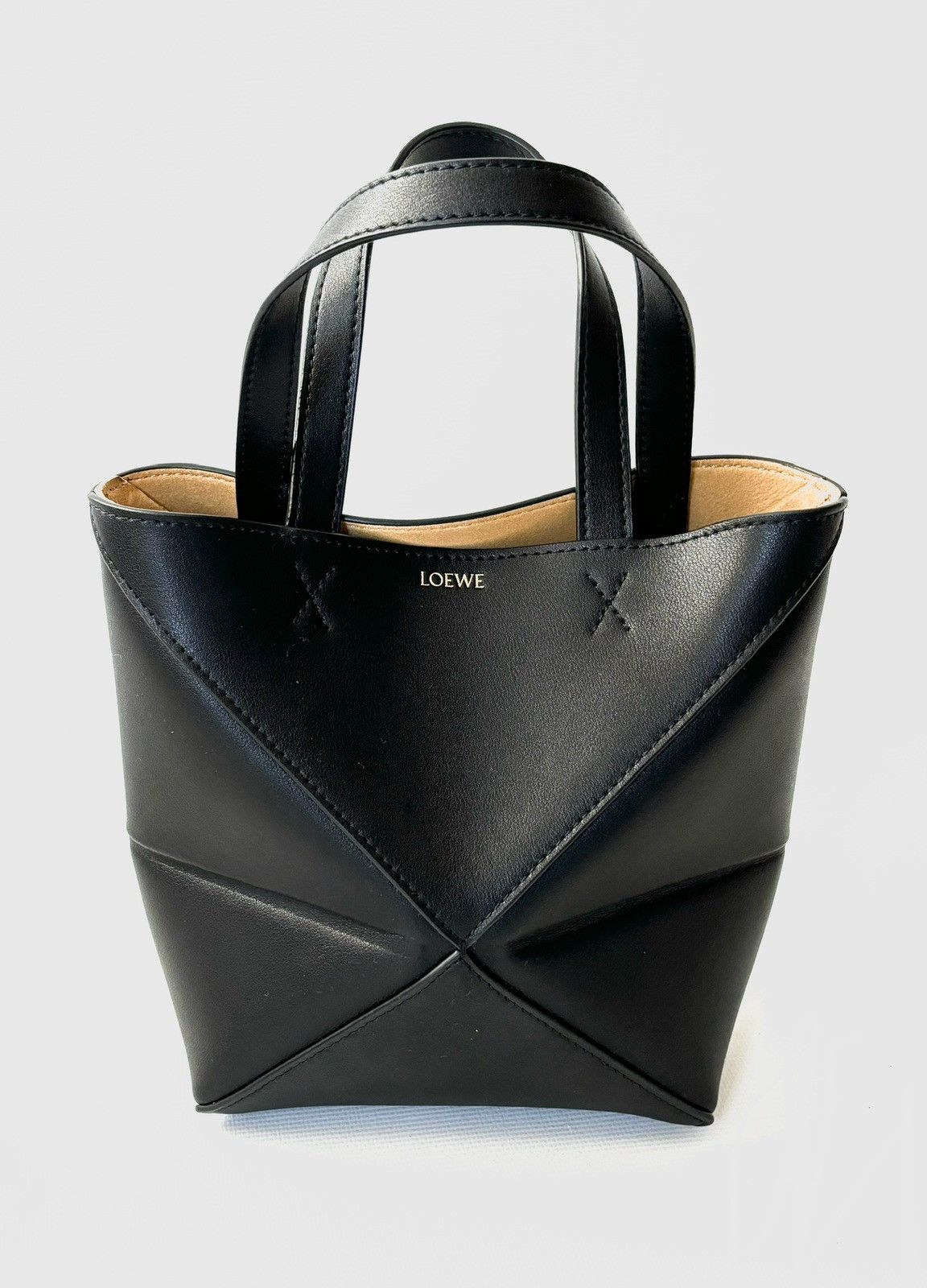 image of Loewe Puzzle Tote Mini Bag in Black, Women's