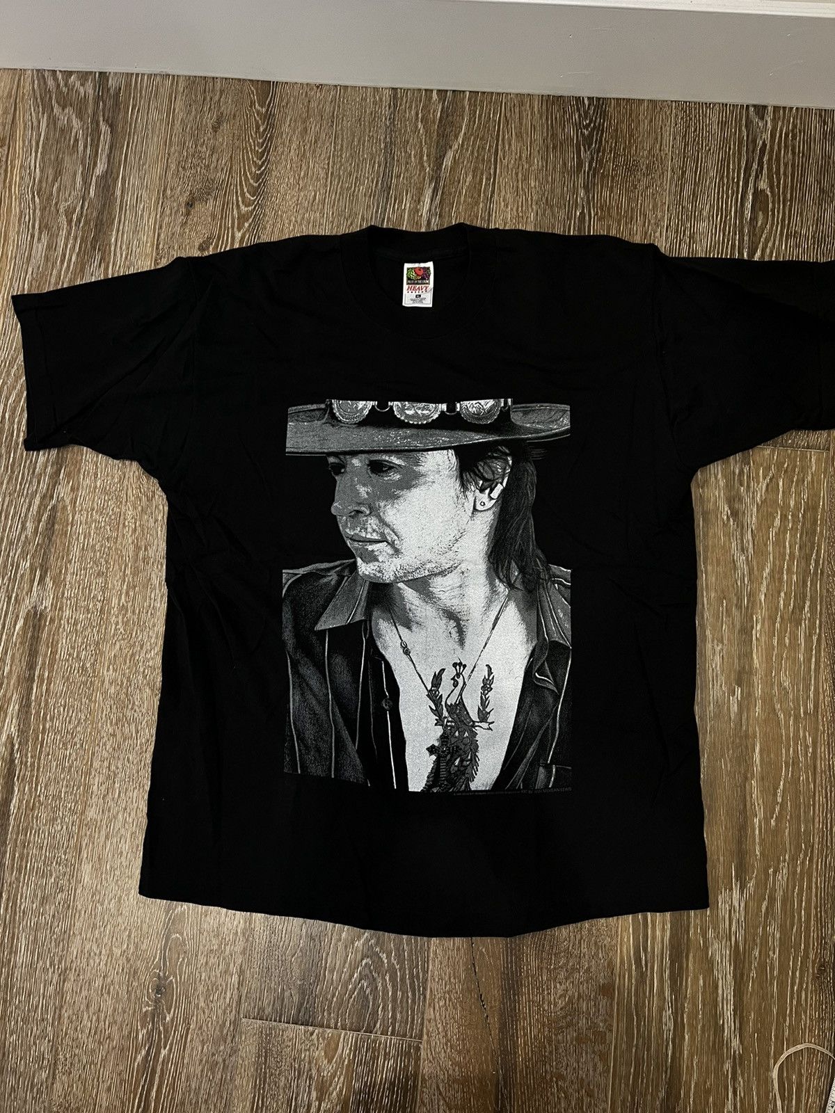 image of Band Tees x Rock Tees Vintage 1995 Stevie Ray Vaughan And Double Trouble Tour Tee in Black (Size XL