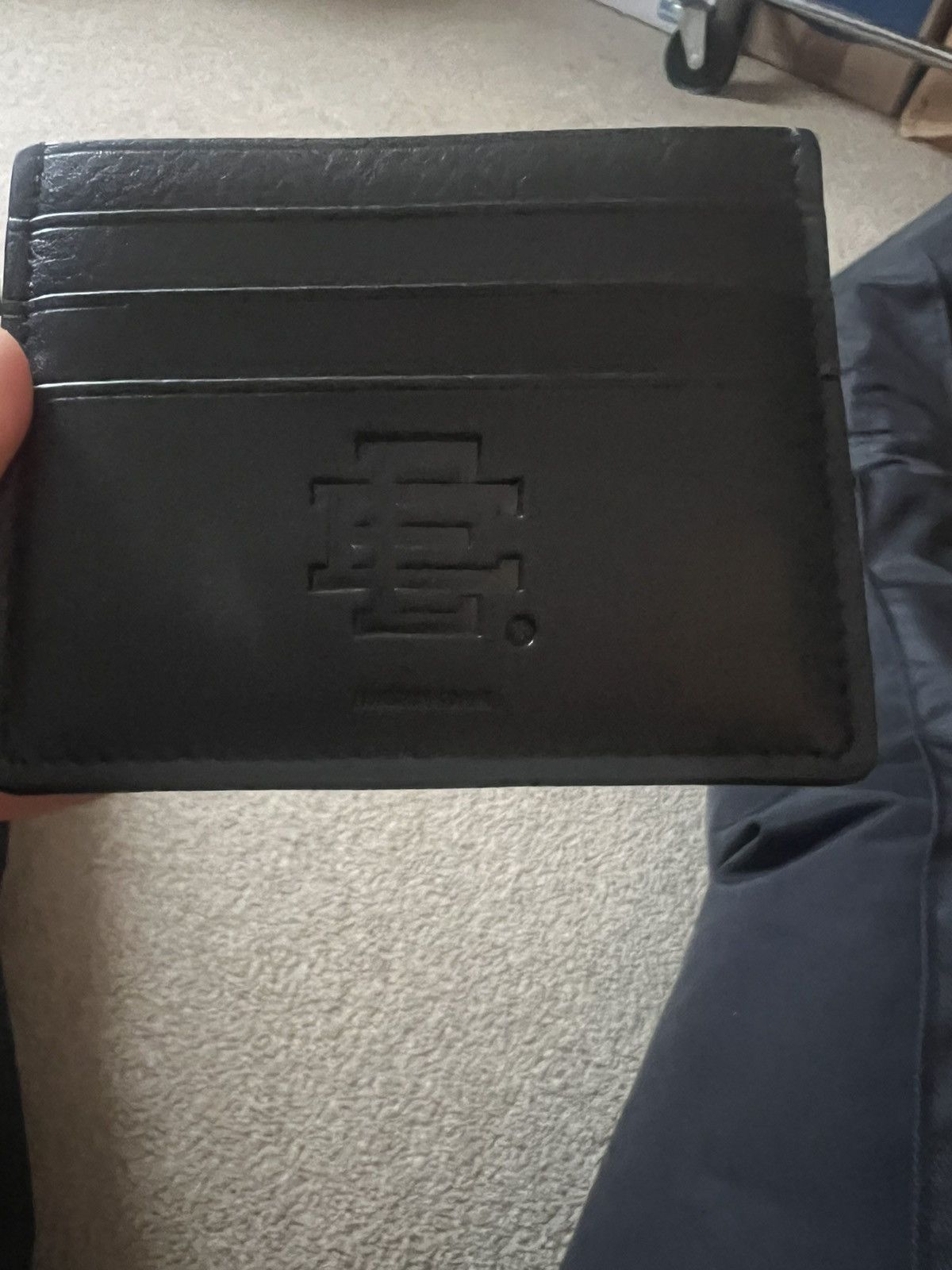 Eric Emanuel black leather wallet billfold cardholder
