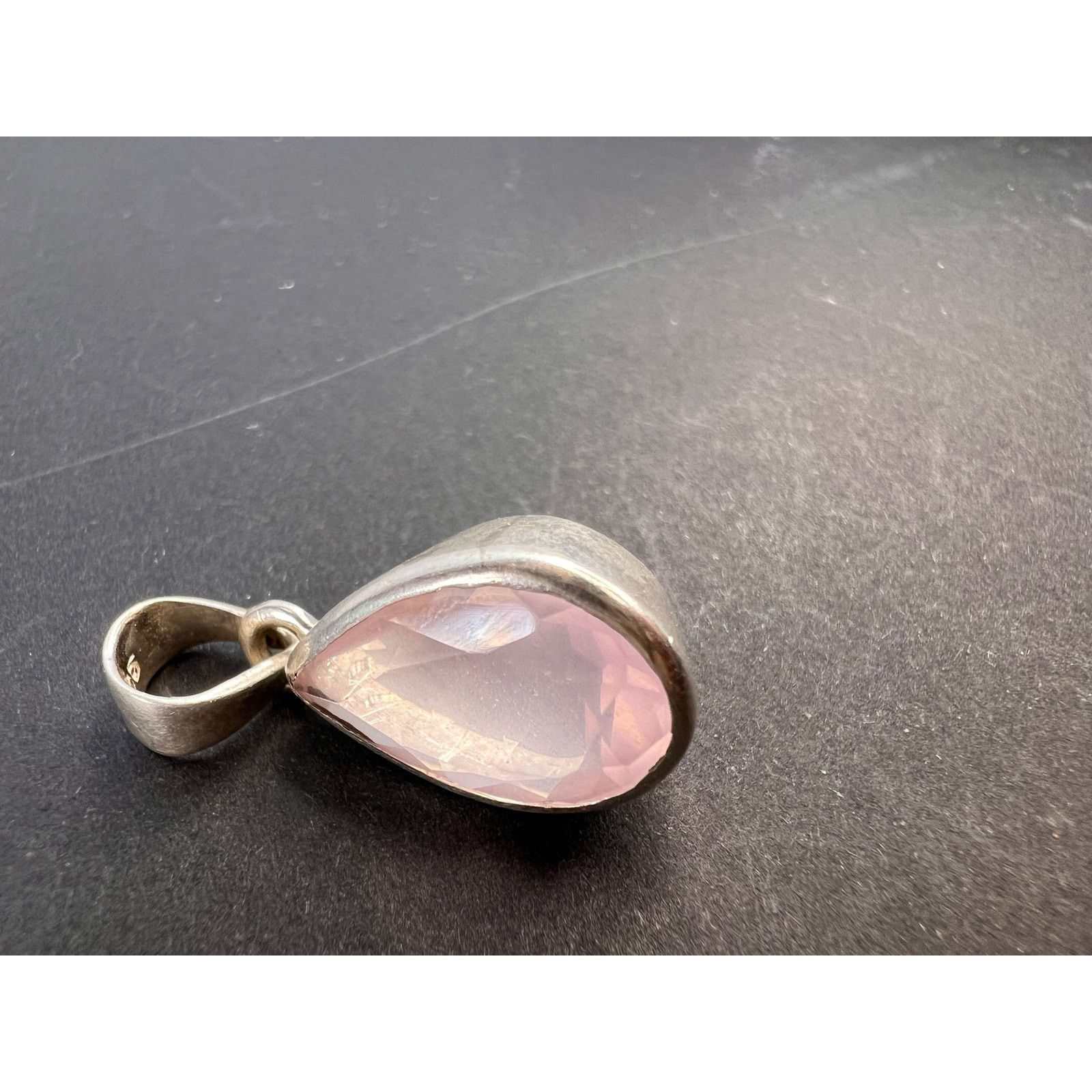 Other NEW Rose Quartz teardrop gemstone 925 pendant 3.34 grams Size ONE SIZE - 2 Thumbnail