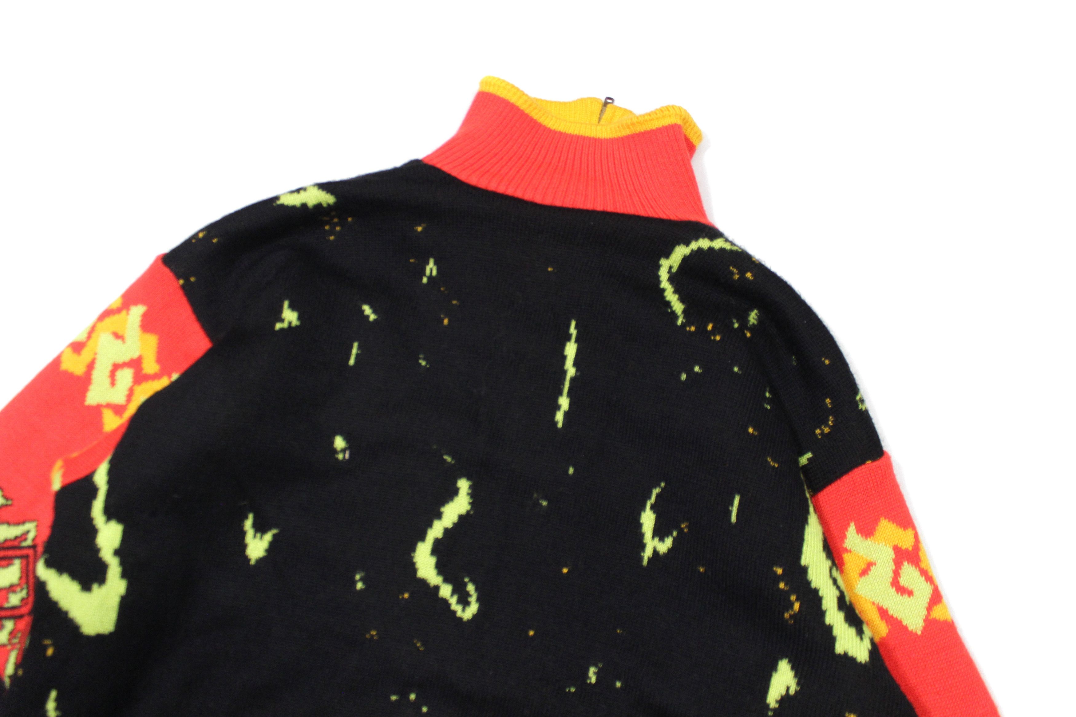 Salomon 80S Acid Big Logo Multicolor Ski Heavy Knit Size US L / EU 52-54 / 3 - 4 Thumbnail