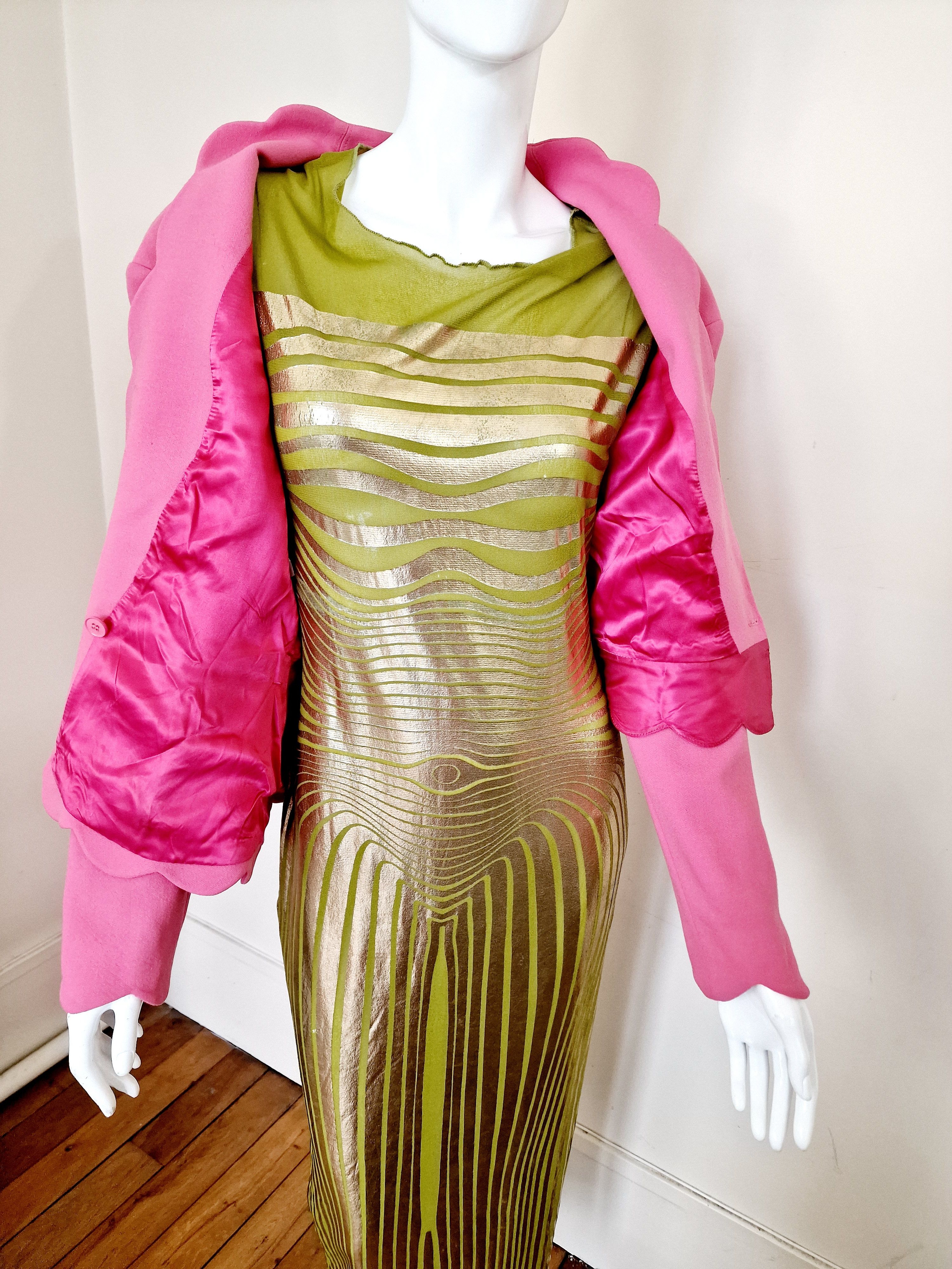 Thierry Mugler Thierry Mugler Asymmetrical Pink Rose Wrapped Large Jacket Size L / US 10 / IT 46 - 9 Thumbnail