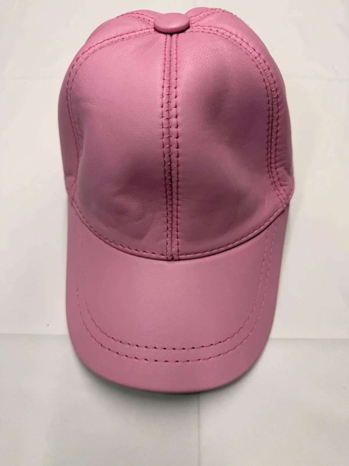 Other NEW Pink Leather Baseball Cap - Premium Hat #020 Size ONE SIZE - 1 Thumbnail