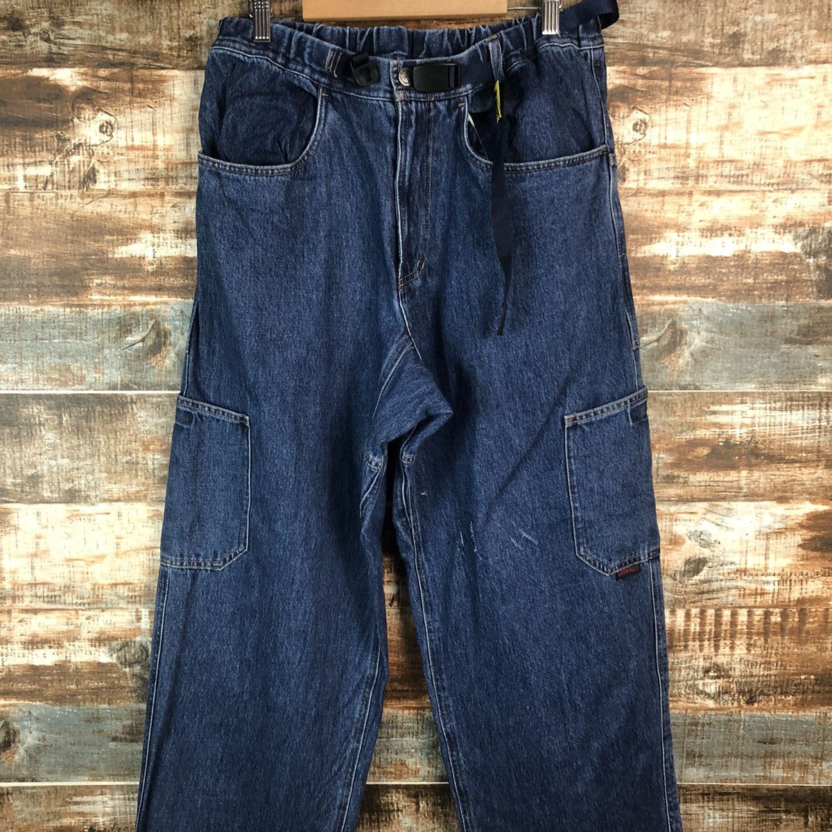 Gramicci Gramicci Blue Denim utility jeans cargo Pants #A2096 Size US 31 - 5 Thumbnail