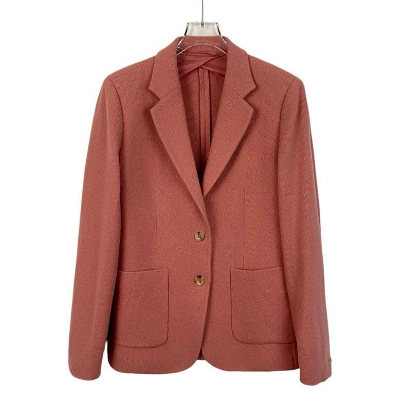 Max Mara Max Mara Pink cashmere lapel single-breasted long-sleeved Size L / US 10 / IT 46 - 1 Thumbnail