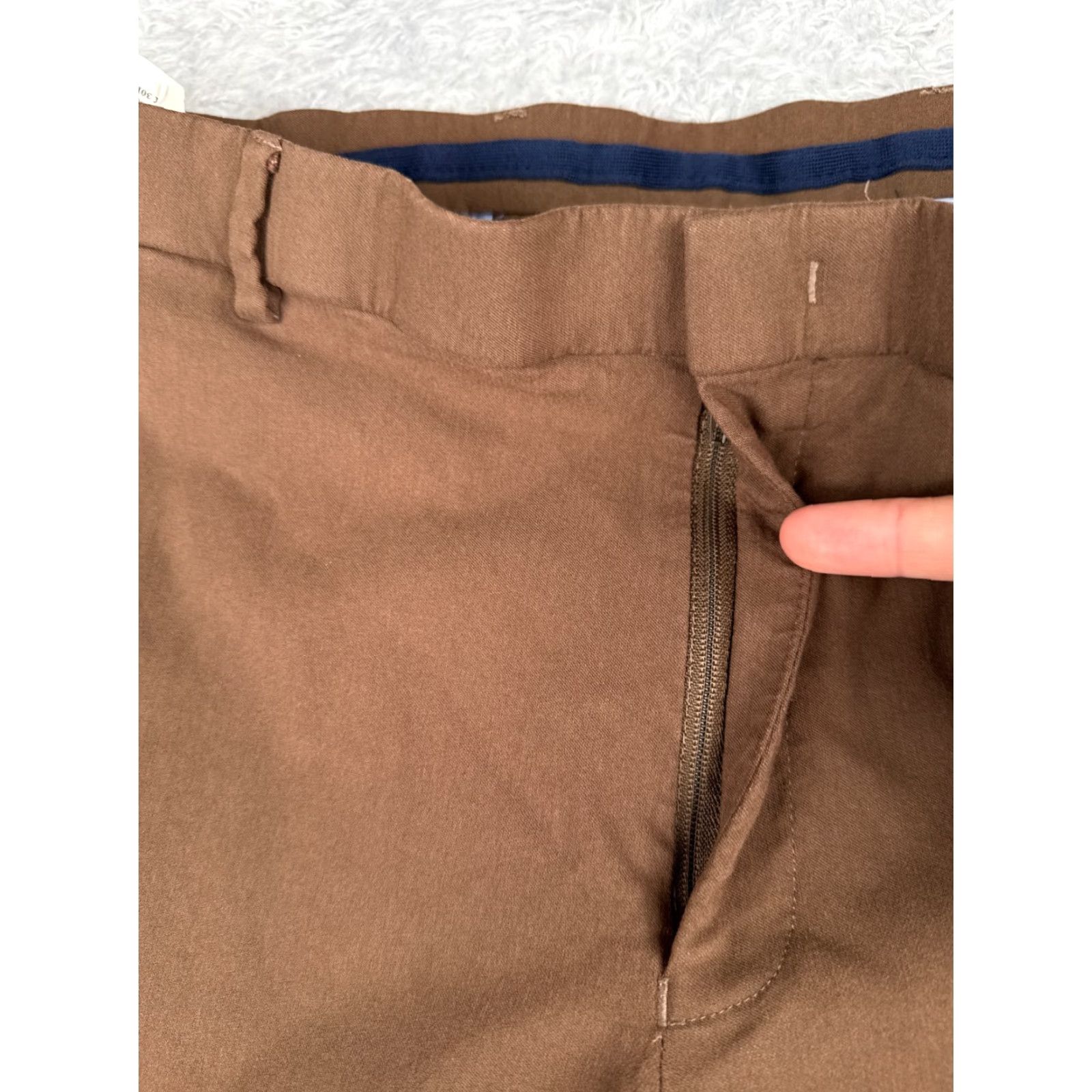 Eddie Bauer Tommy Hilfiger Pants Mens 36 Brown Flat Front Rayon Nylon Blend Straight Leg 30L Size US 36 / EU 52 - 5 Thumbnail