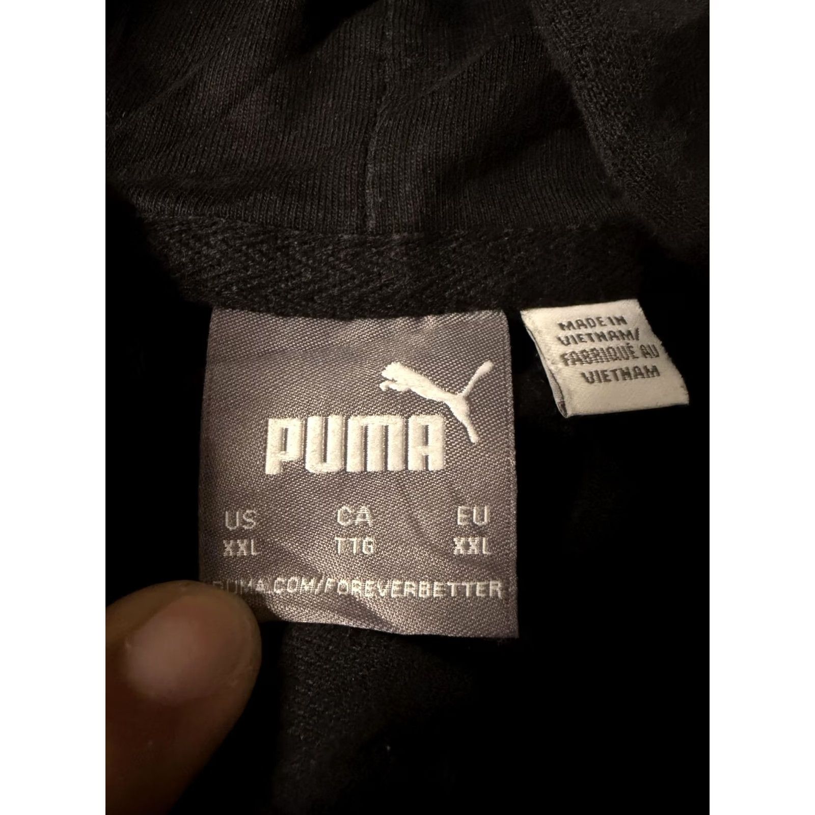Puma PUMA Shirt Mens 2XL Black Hoodie Logo Fleece Pullover Sweatshirt Kangaroo Athletic Size US XXL / EU 58 / 5 - 6 Thumbnail
