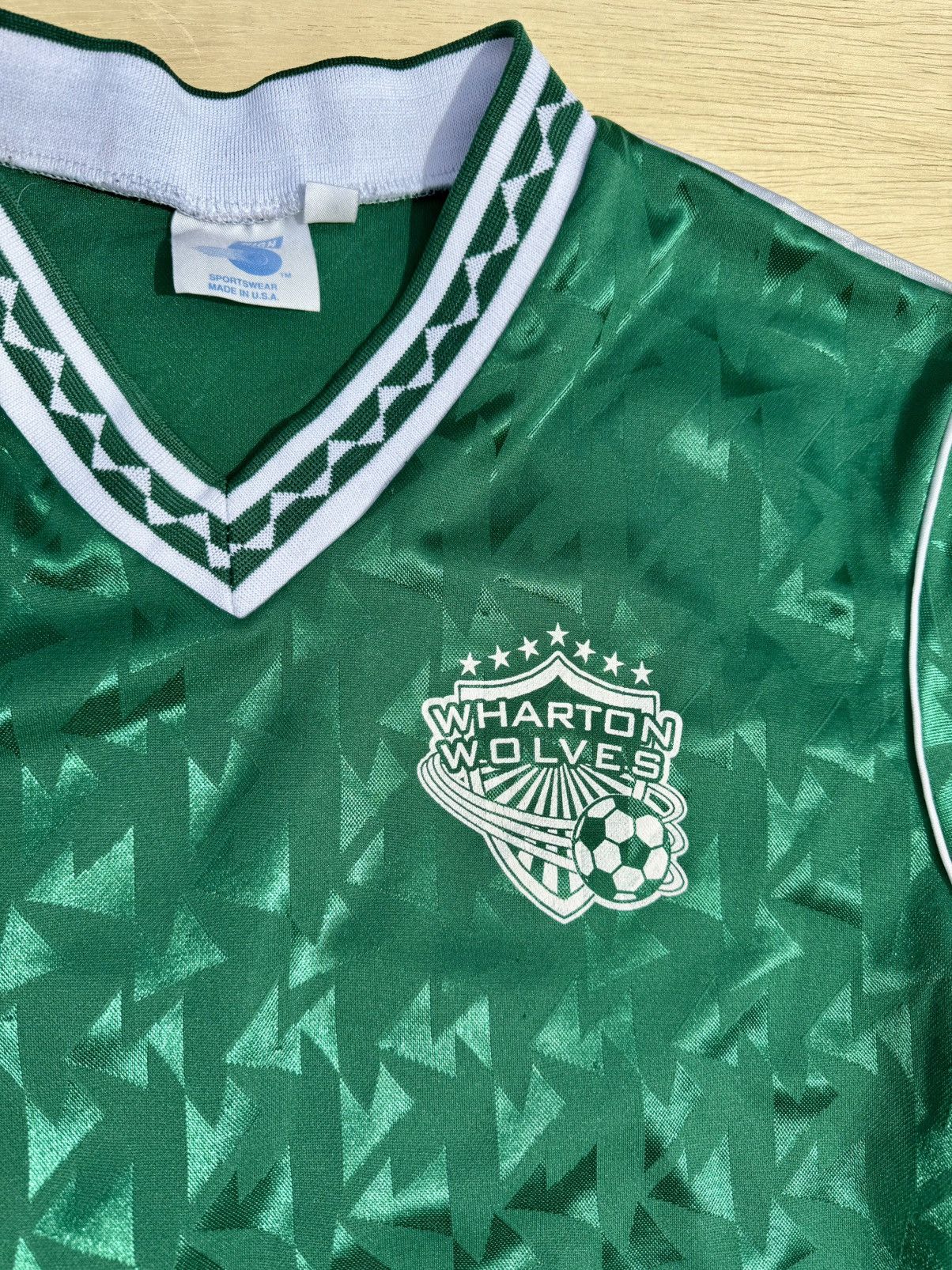 Vintage Vintage 90’s Wharton Wolves Retro Soccer Jersey Size US M / EU 48-50 / 2 - 4 Thumbnail