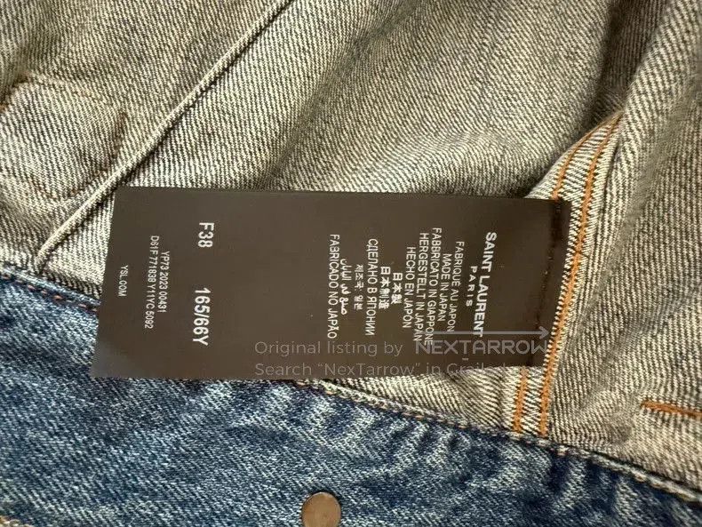 Yves Saint Laurent YSL Denim Jacket (Naza Same Style). Size US M / EU 48-50 / 2 - 4 Thumbnail