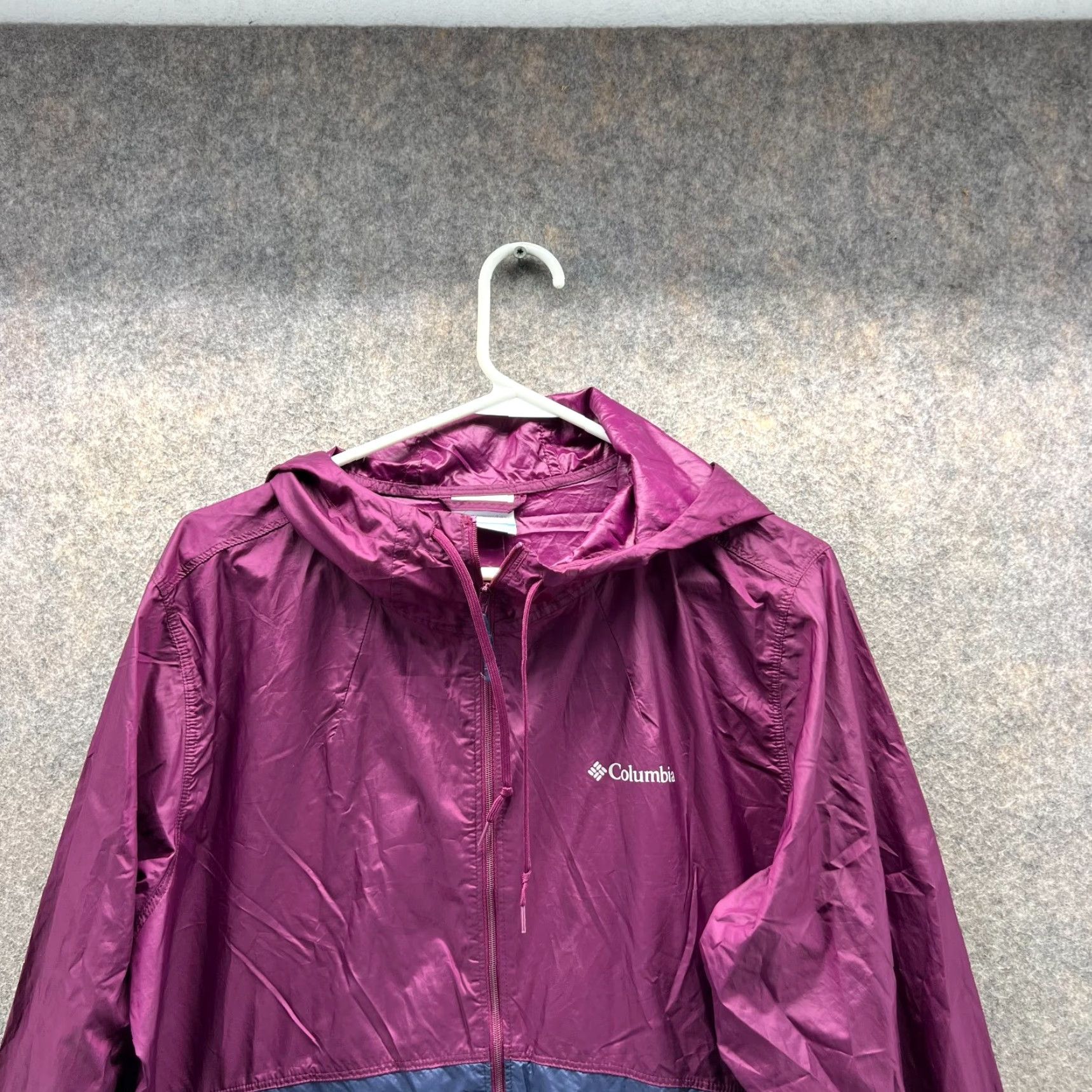 Pinko Columbia Jacket Women Large Purple Windbreaker Full Zip Anorak Hoodie Vtg Size L / US 10 / IT 46 - 5 Thumbnail