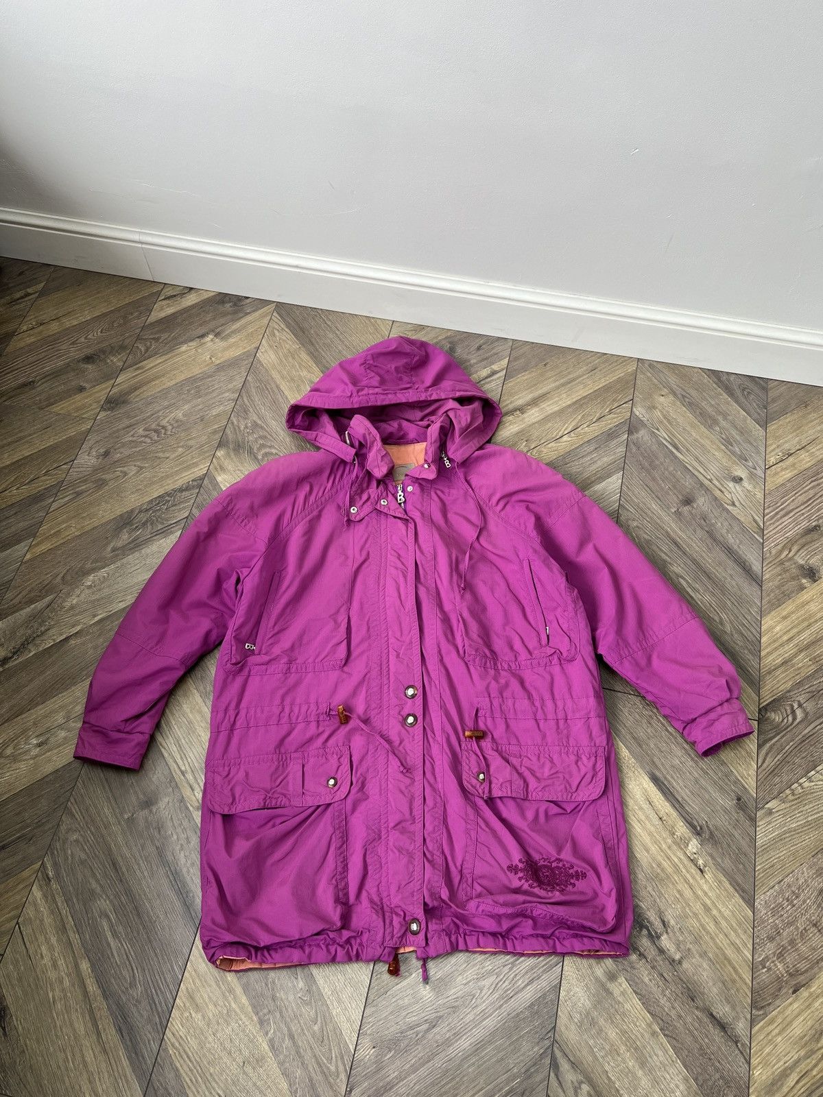 Bogner Vintage Bogner Women’s Magenta Hooded Parka Outdoor Jacket Size L / US 10 / IT 46 - 1 Thumbnail