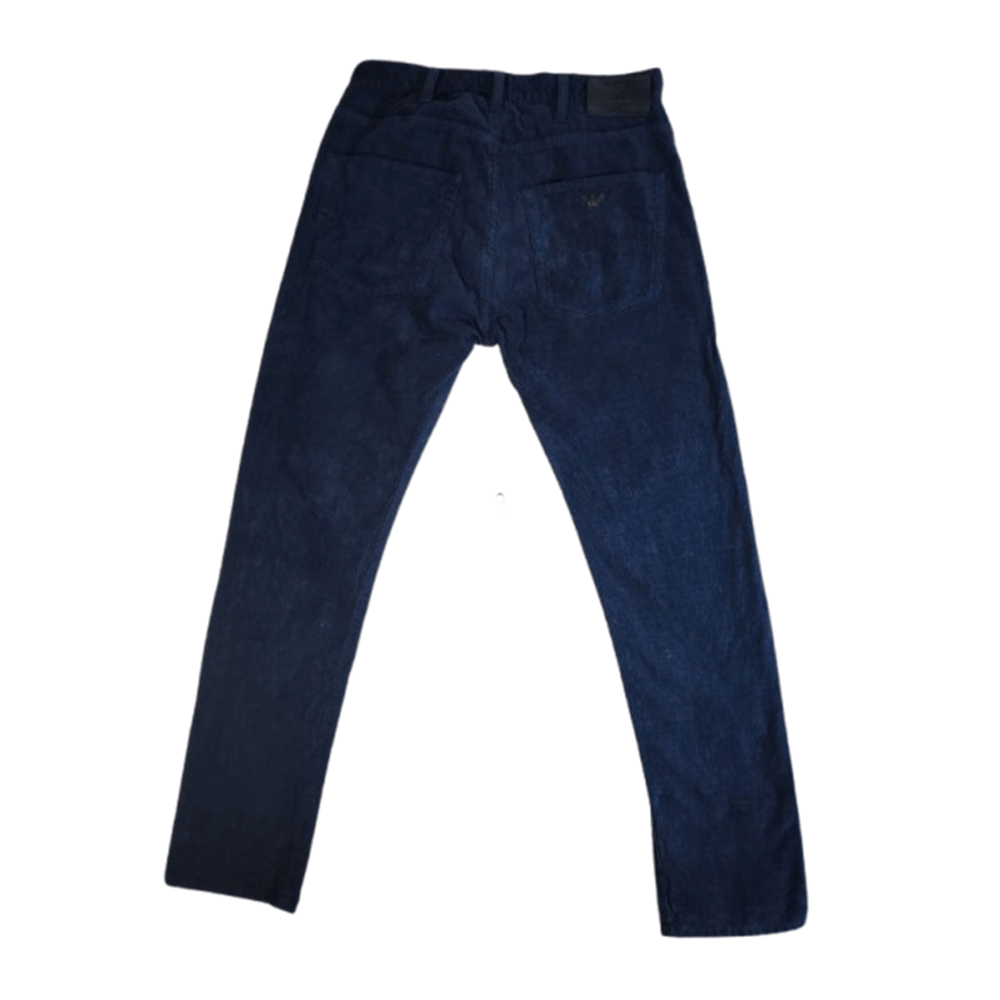 Armani Armani Navy Blue Corduroy Jeans – Rare Classic Fit Size US 30 / EU 46 - 3 Thumbnail