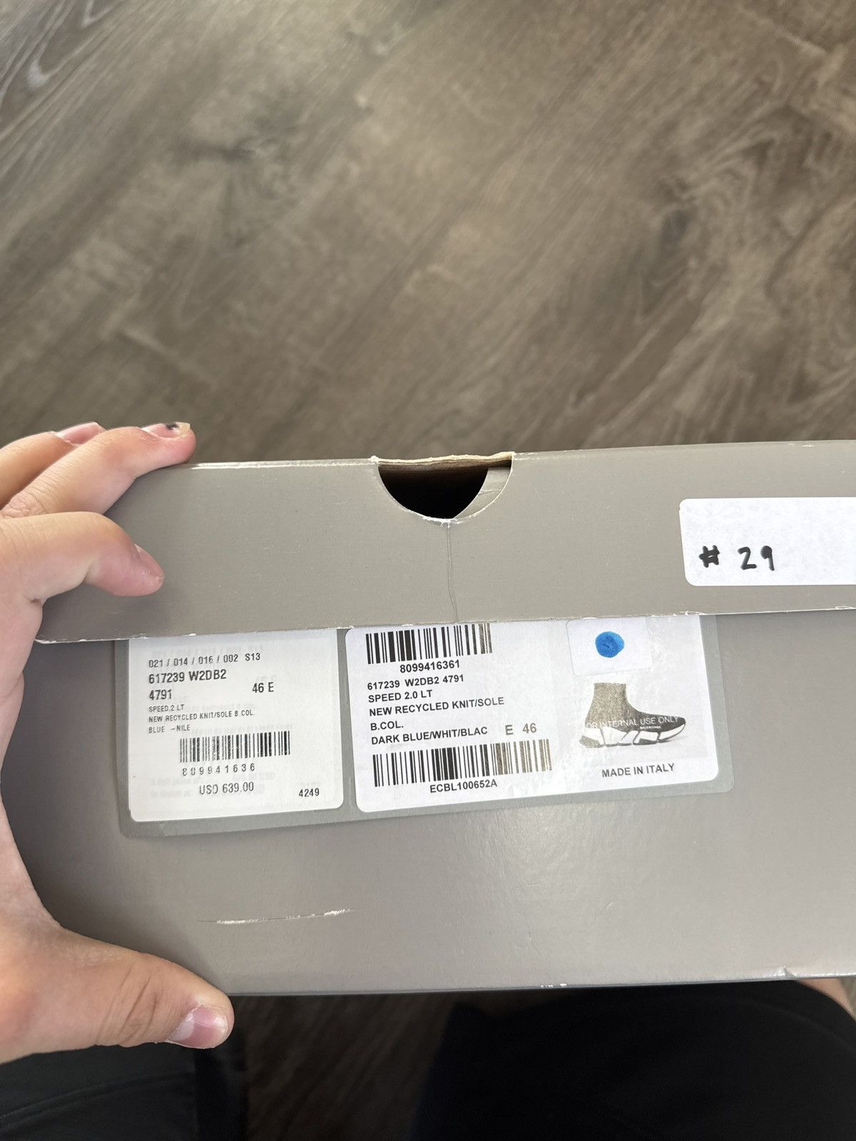 Balenciaga Balenciaga Dark Blue Speed Trainers Size US 13 / EU 46 - 7 Thumbnail