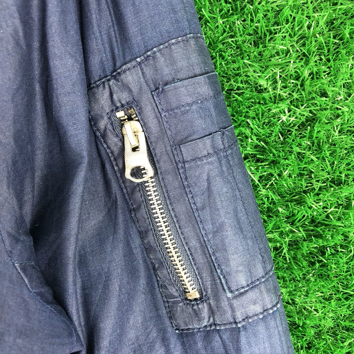 Japanese Brand Bomber Jacket Type MA-1 Denim by 1975 Size US L / EU 52-54 / 3 - 8 Thumbnail
