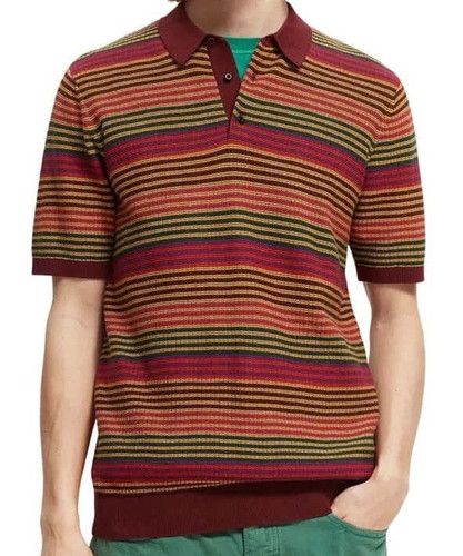 Designer × Scotch & Soda × Vintage Scotch & Soda Structured Knit Organic Cotton Polo Mens Small Size US S / EU 44-46 / 1 - 2 Thumbnail