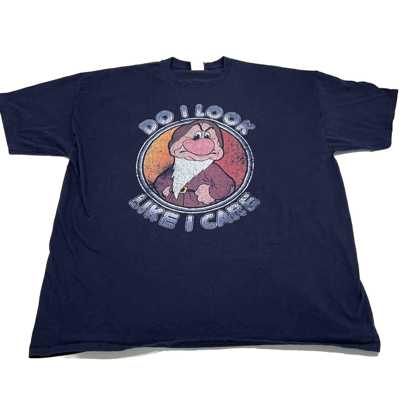 Disney VINTAGE Disney Grumpy T Shirt 2XL Men Cartoon Crew Neck Short Sleeve Blue Cotton Jersey Graphic Print Size US XXL / EU 58 / 5 - 2 Thumbnail