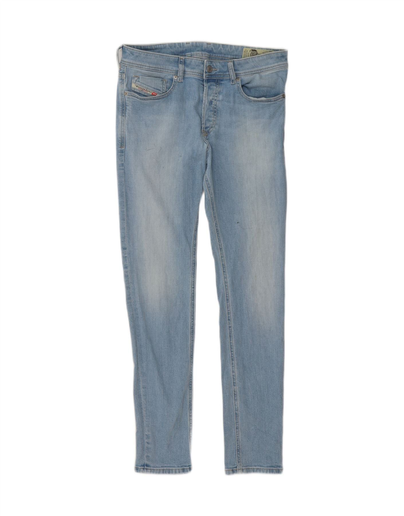 Diesel Womens Sleenker-x Skinny Jeans W30 L30 Blue Cotton Size 42" / US 20 - 1 Thumbnail