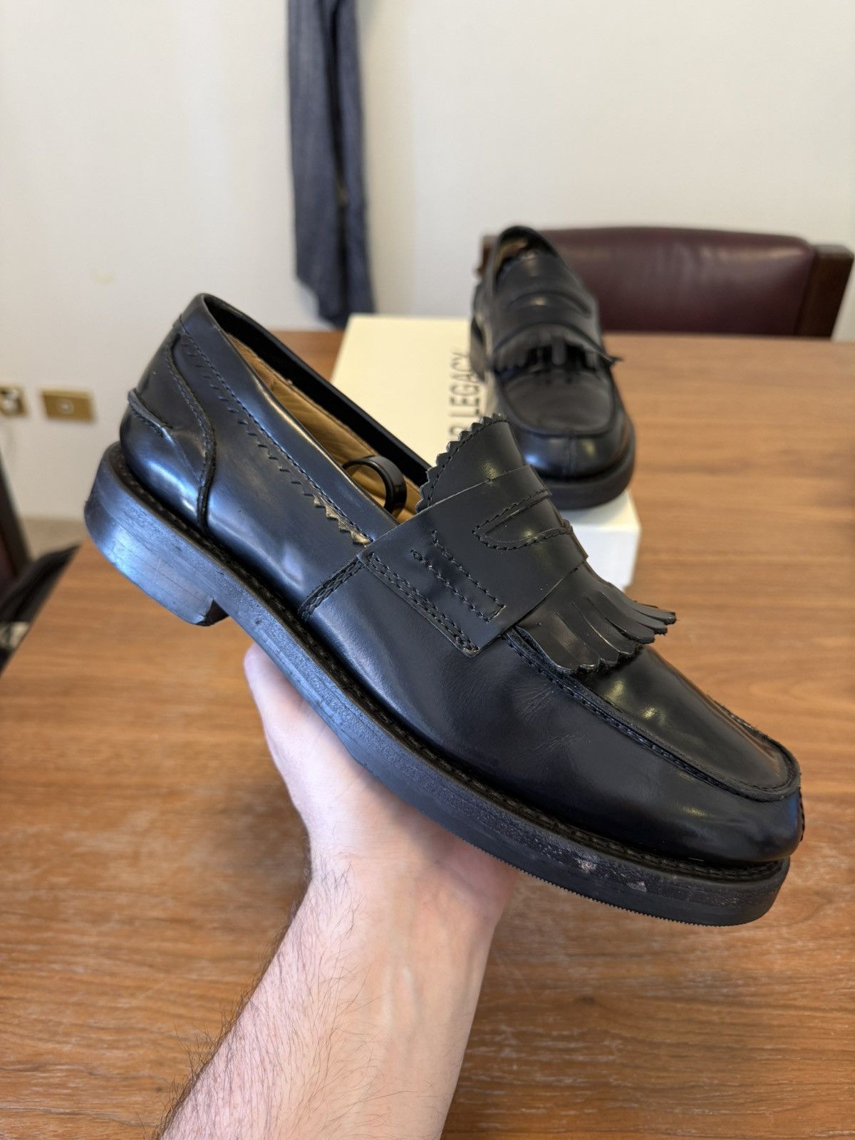 Our Legacy Our legacy black fringed loafers Size US 9 / EU 42 - 2 Thumbnail