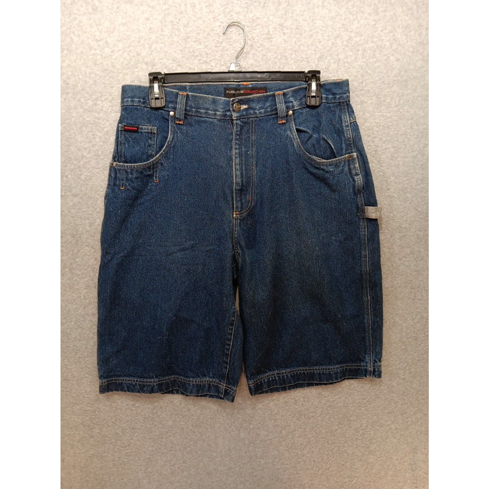 Fubu VINTAGE FUBU Shorts Mens 36 Denim Baggy Carpenter Jeans Skate Loose USA Y2K 90s Streetwear Size US 36 / EU 52 - 2 Thumbnail