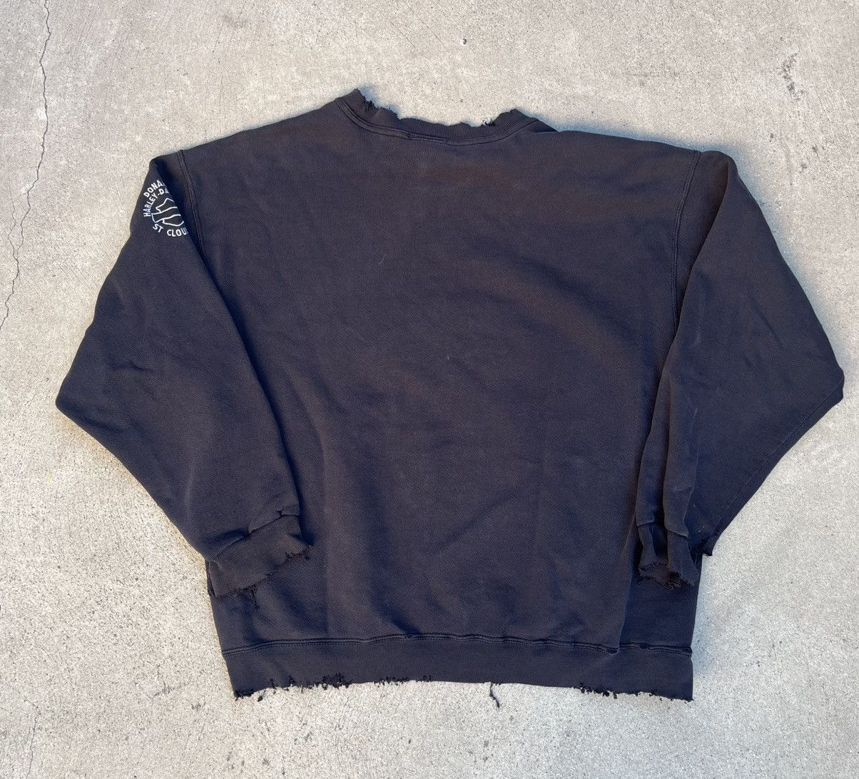 Vintage Vintage Harley Davidson Crewneck Sweatshirt Thrashed Distres Size US L / EU 52-54 / 3 - 13 Thumbnail