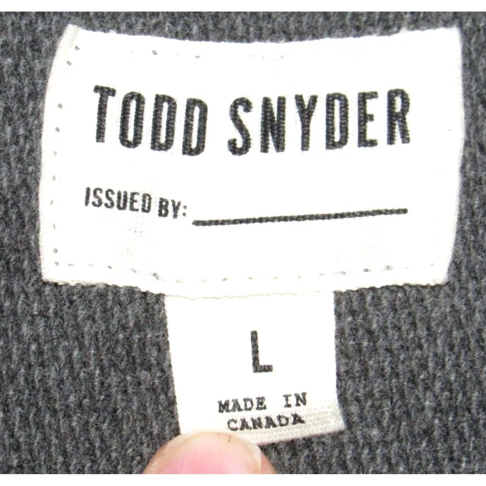 Todd Snyder TODD SNYDER Grey Cotton Mock Neck Sweater Large Size US L / EU 52-54 / 3 - 4 Thumbnail
