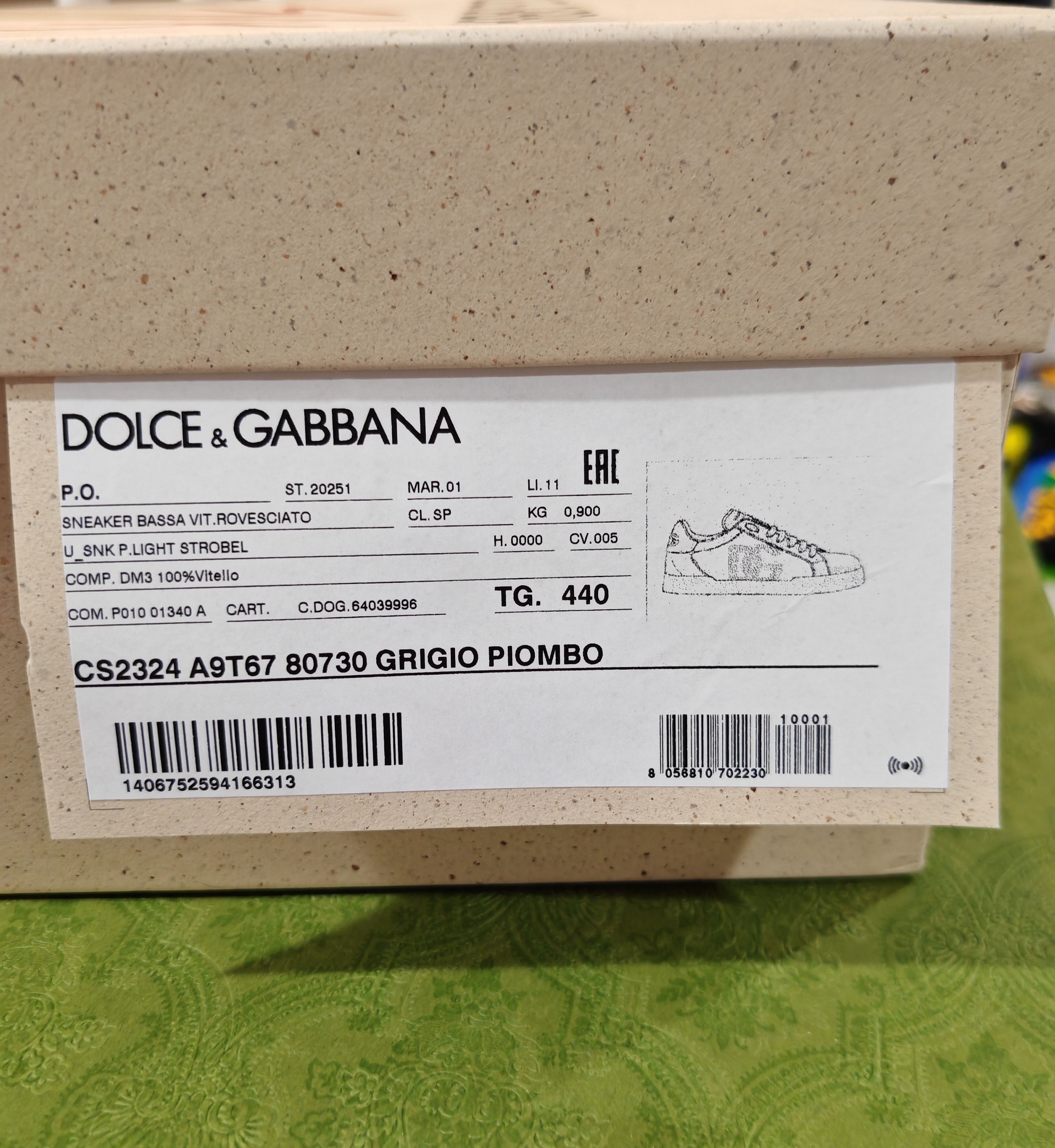 Dolce & Gabbana Suede Perforated Logo Sneakers Size US 11 / EU 44 - 14 Thumbnail