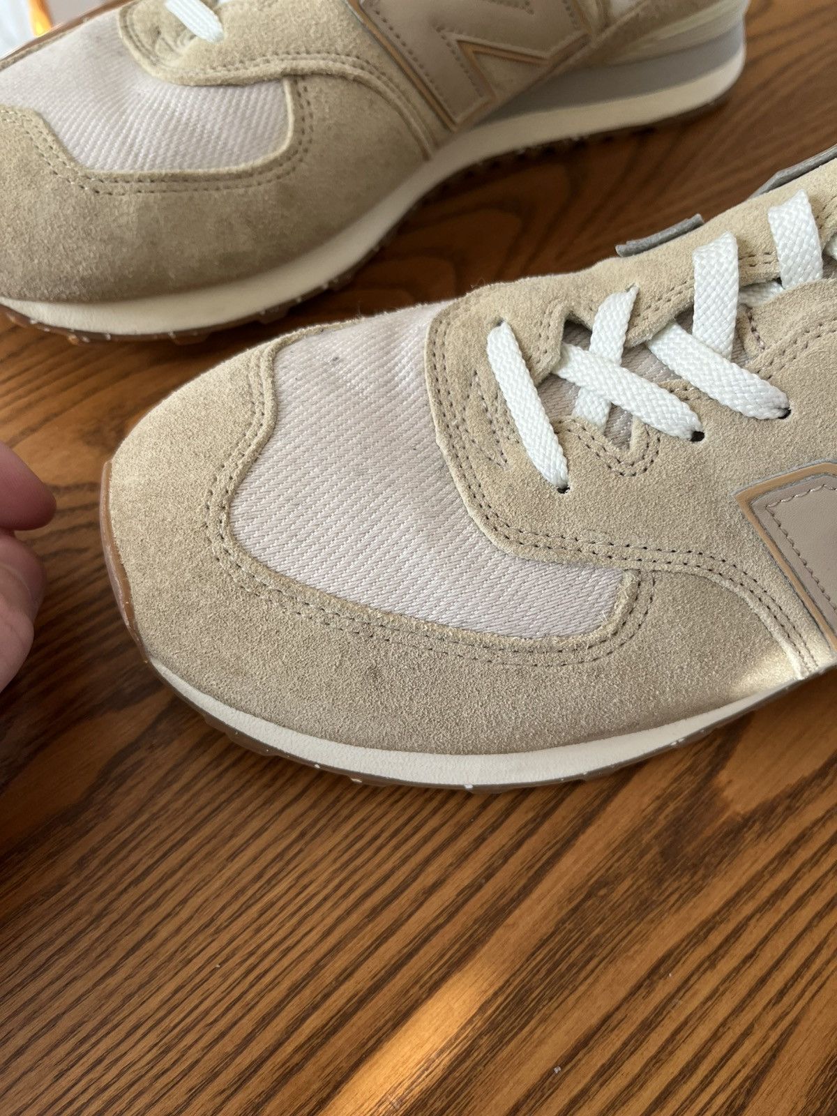 New Balance New Balance 574 Beige Size US 12 / EU 45 - 7 Thumbnail
