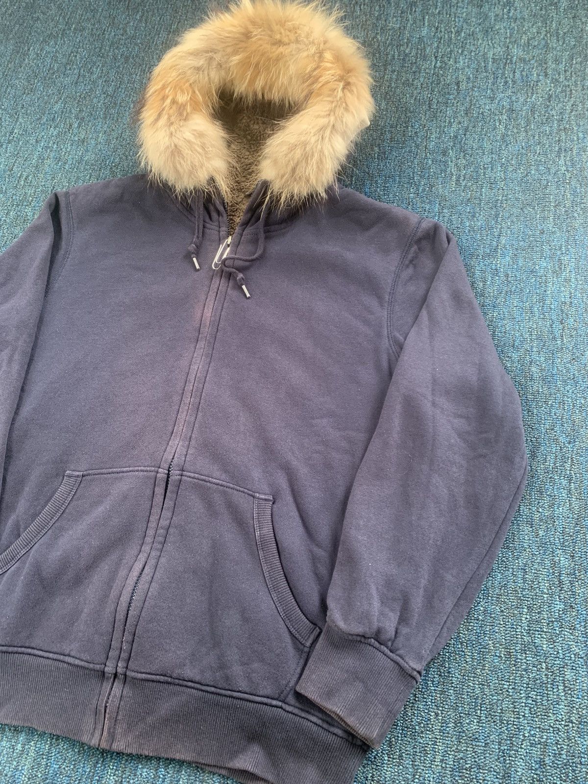 Japanese Brand Sherpa Uniqlo Ziphopdie Fur Blank Faded style Size US M / EU 48-50 / 2 - 2 Thumbnail