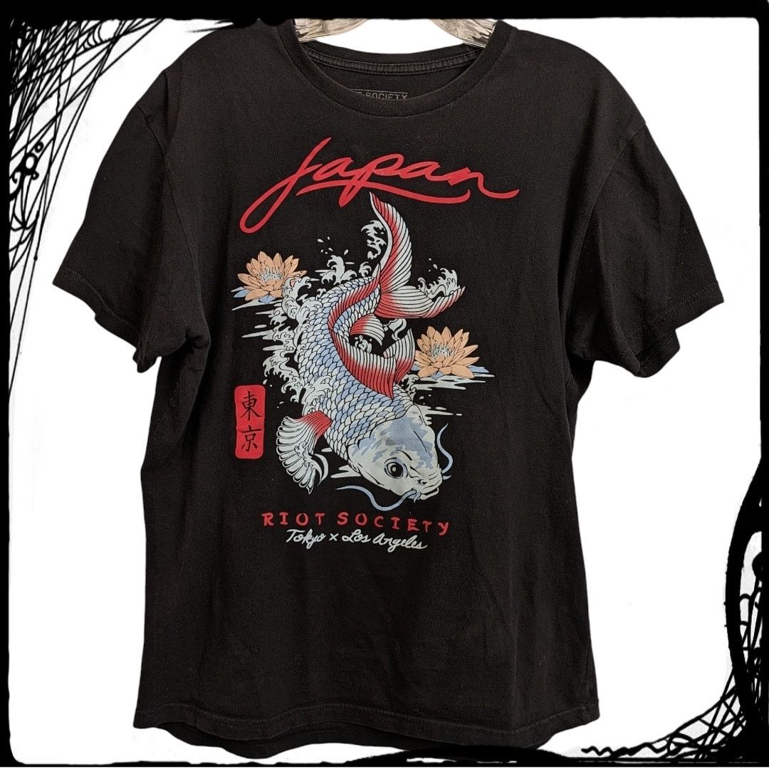 Riot Society Riot Society Tokyo x Los Angeles Fish Lotus Flower Men's M Size US M / EU 48-50 / 2 - 1 Thumbnail