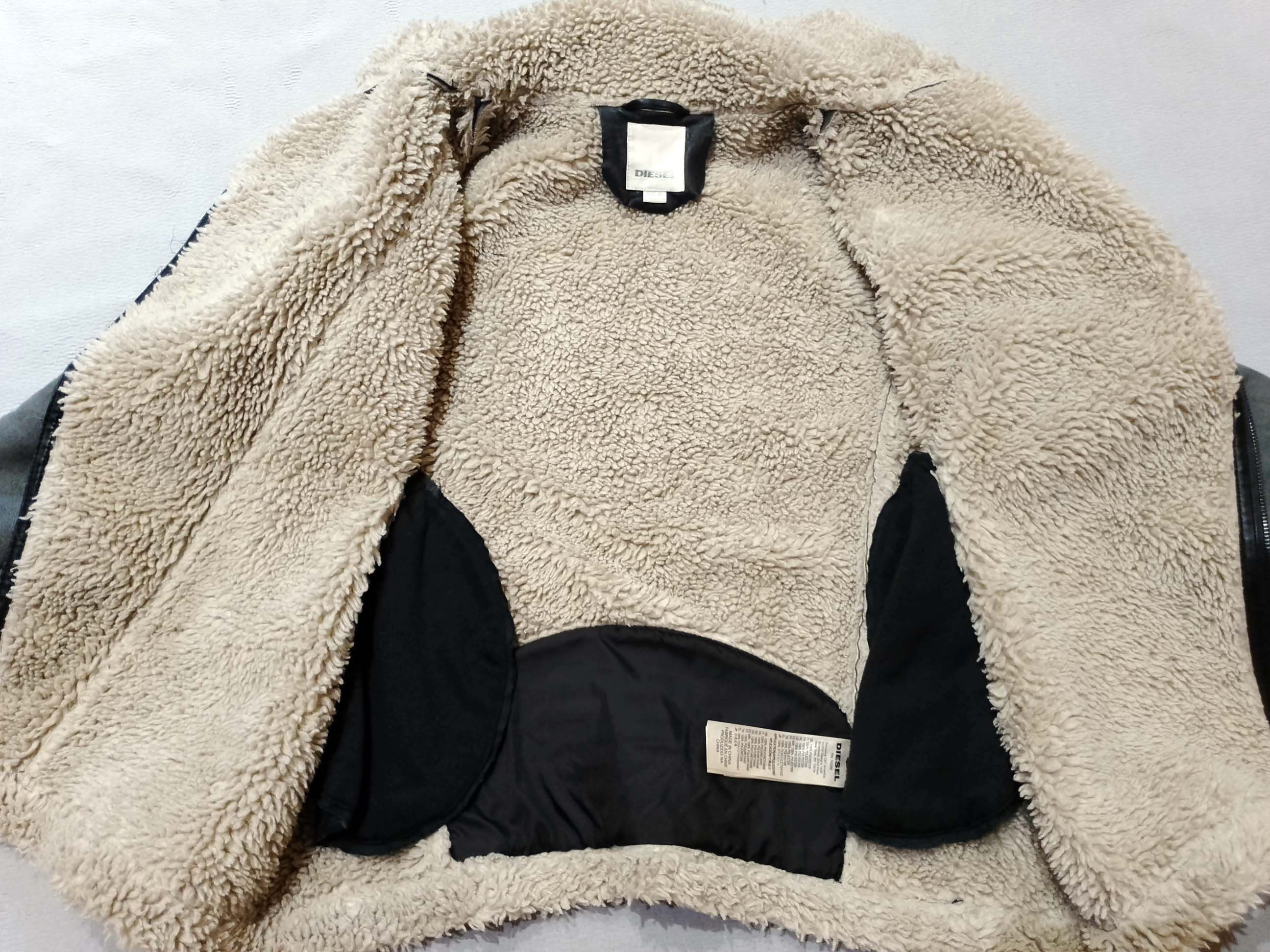 Diesel Diesel Faux Fur Jacket - Gray - Bold Indian Logo Size L / US 10 / IT 46 - 11 Thumbnail