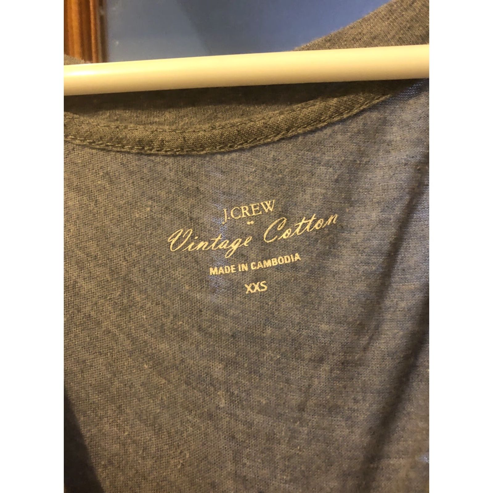J.Crew VINTAGE J.CREW Cotton Short Sleeve Tee Shirt Solid Gray XXS Women Scoop Neck Tee Shirt Men? Wait. Size XXS / US 00 / IT 34 - 3 Thumbnail