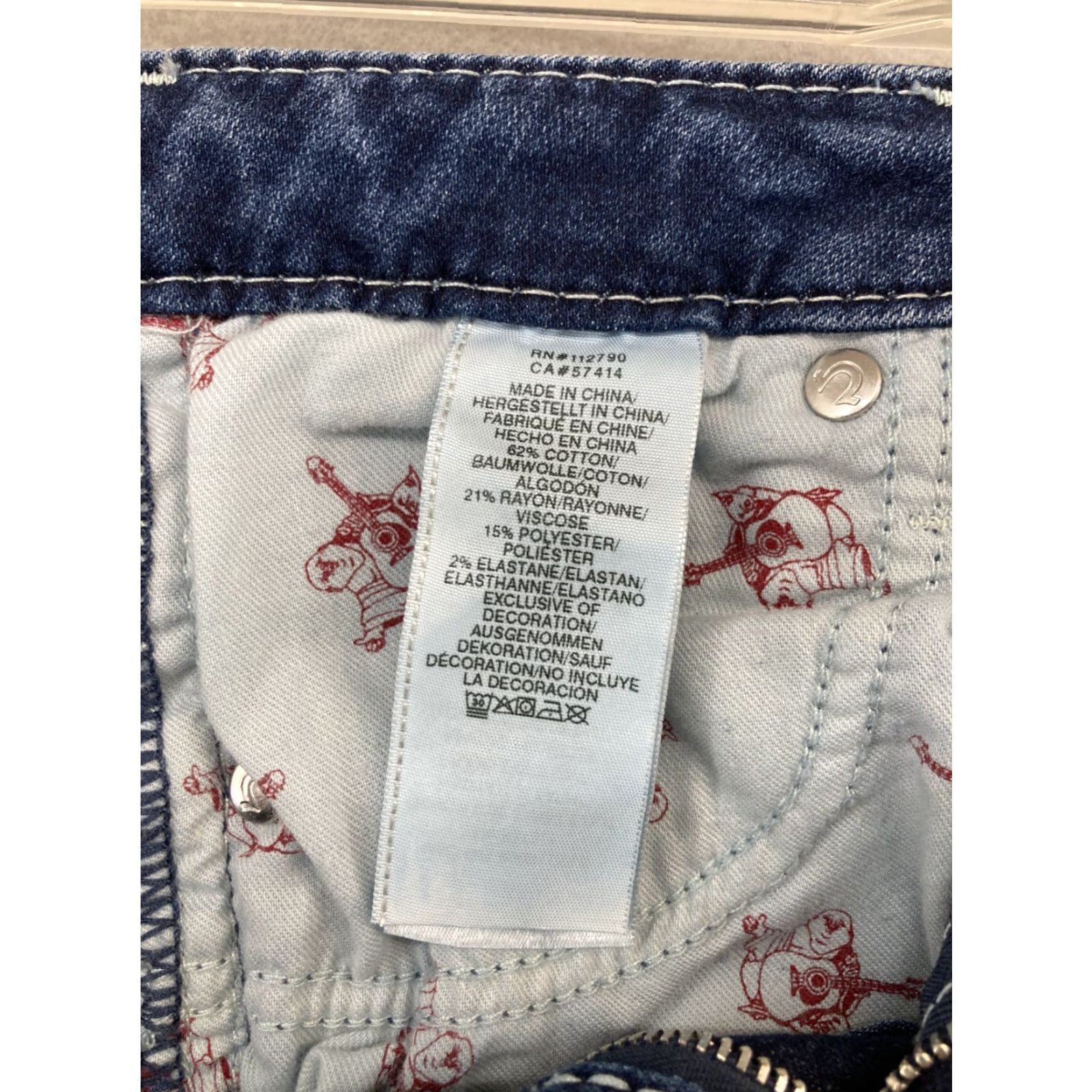 True Religion True Religion Jeans Womens 26 Denim Straight 26x26 Blue Stretch Pockets 5-Pocket Design Regular Jeans Mens Womens Boys Girls Size 26" / US 2 / IT 38 - 3 Thumbnail