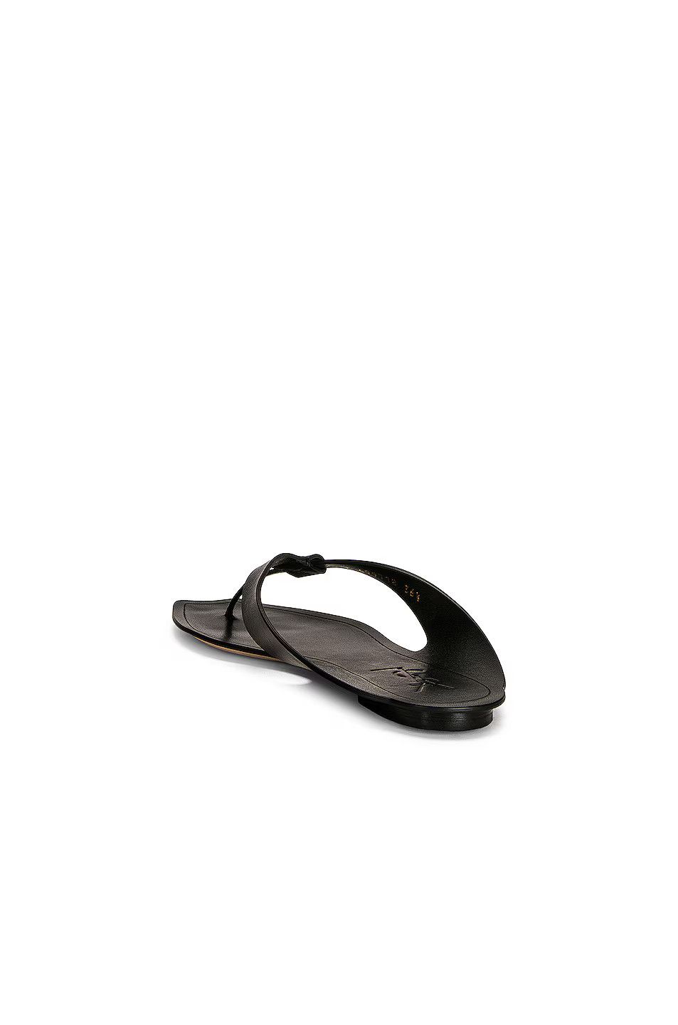 Saint Laurent Paris o1bcso1str1124 Isla Flat Sandals in Nero Size US 7.5 / IT 37.5 - 3 Thumbnail
