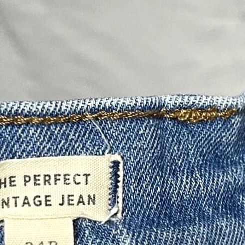 Madewell Madewell Jeans Womens 24P Petite Straight 5-Pocket Denim Blue Stretch EUC Grade A Size 42" / US 20 - 2 Thumbnail
