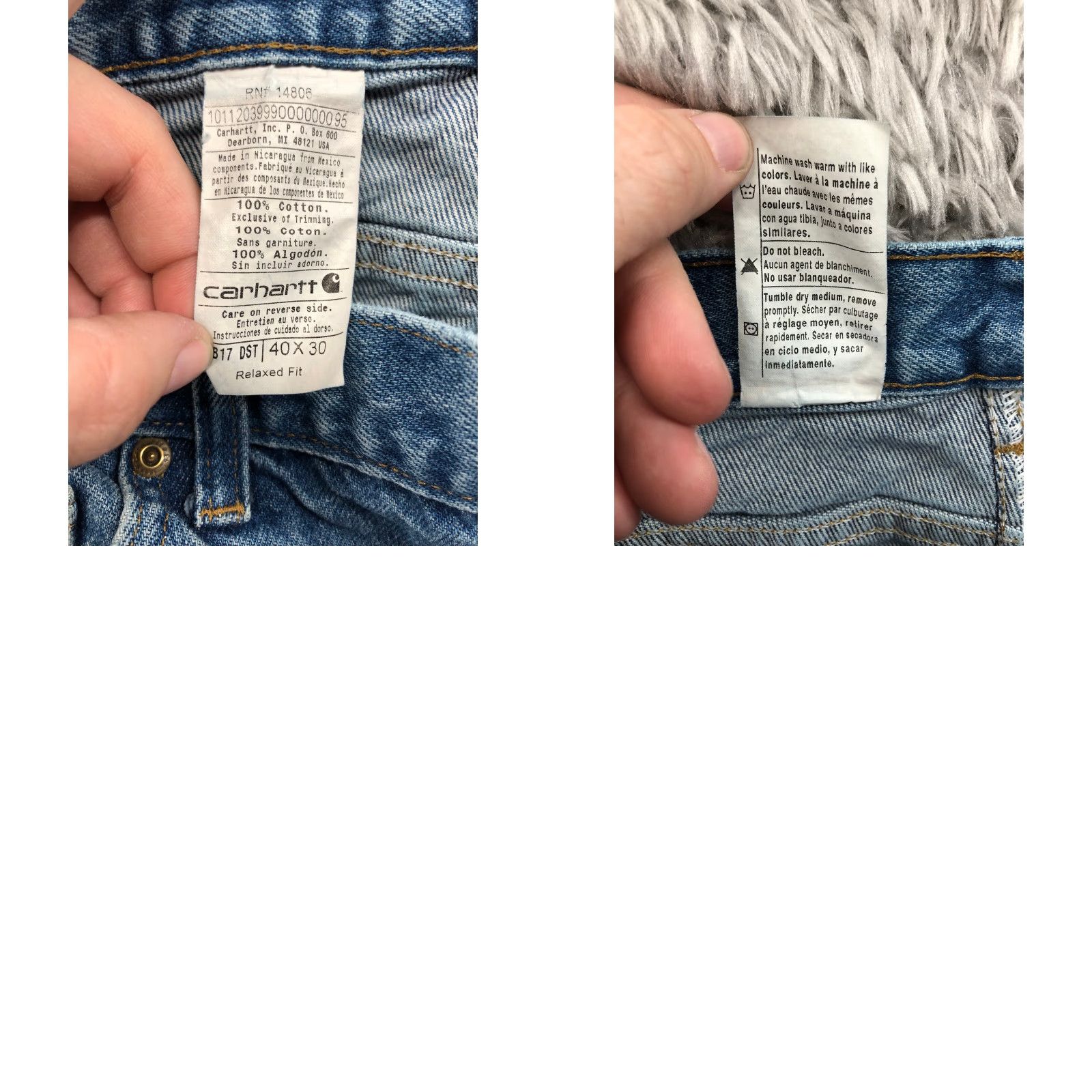 Carhartt Carhartt Jeans Size 40x30 Mens Mid Rise Straight Blue Stone Wash Denim Size US 40 / EU 56 - 9 Thumbnail