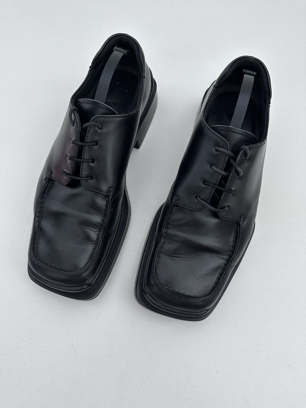 Prada PRADA Black Leather Vintage 90s Shoes Mens 7 1/2 Size US 7.5 / EU 40-41 - 4 Thumbnail