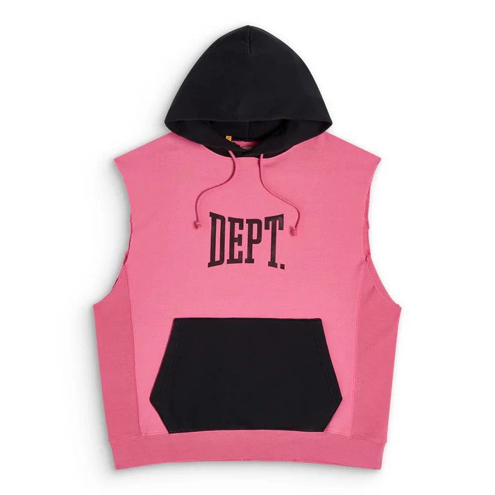 Gallery Dept. o1mle0825 Gym Cut Off Hoodie in Flo Pink/Black Size US L / EU 52-54 / 3 - 1 Thumbnail